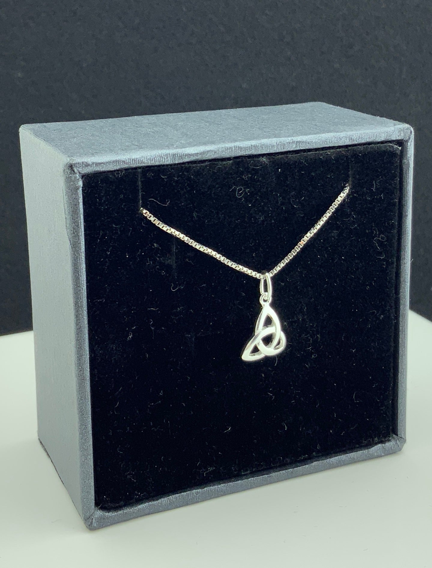 Sterling Silver Girls Irish Celtic Triquetra Knot Pendant Necklace