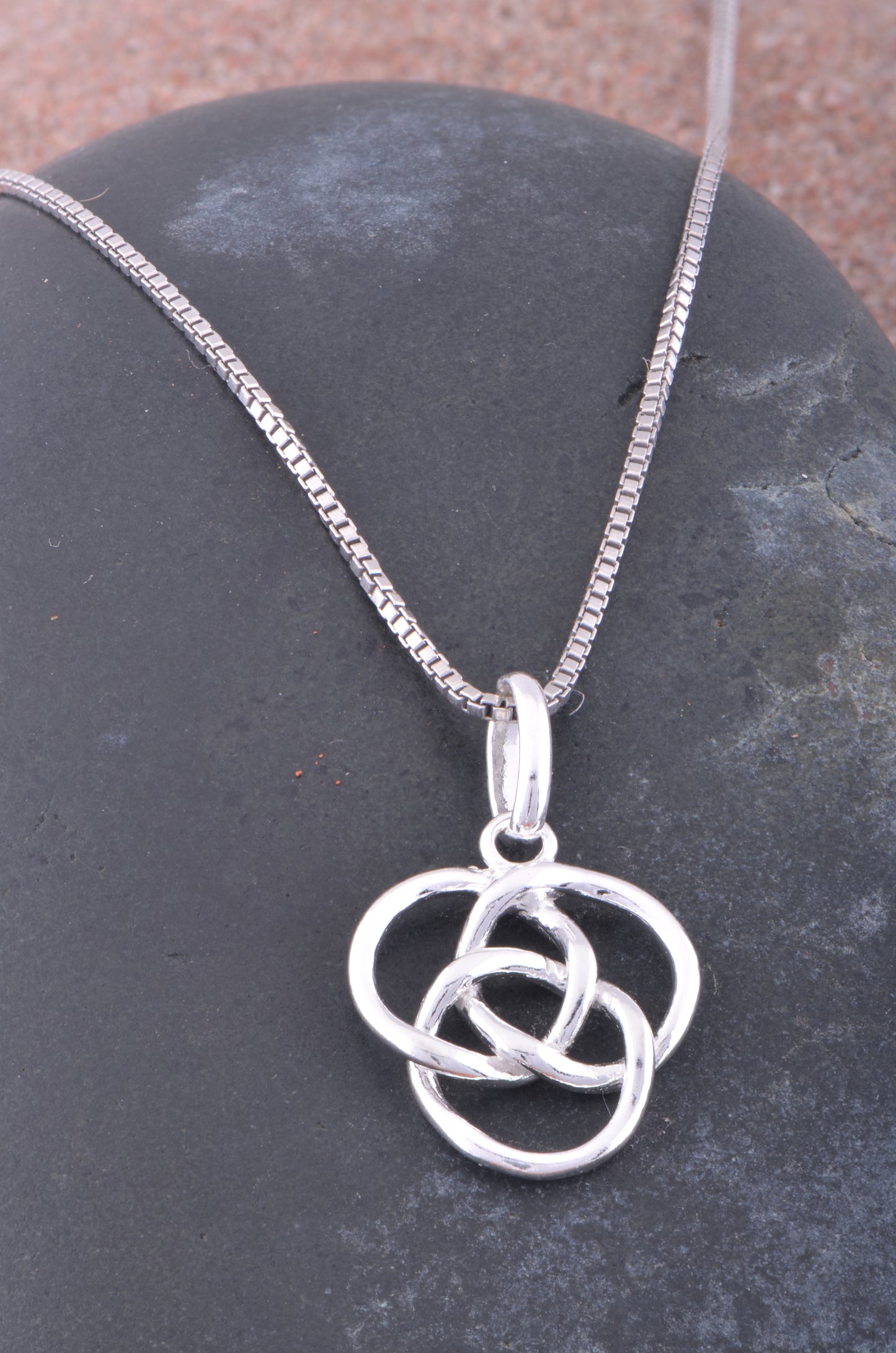 Sterling Silver Women's Dainty Celtic Triquetra Trinity Knot Necklace