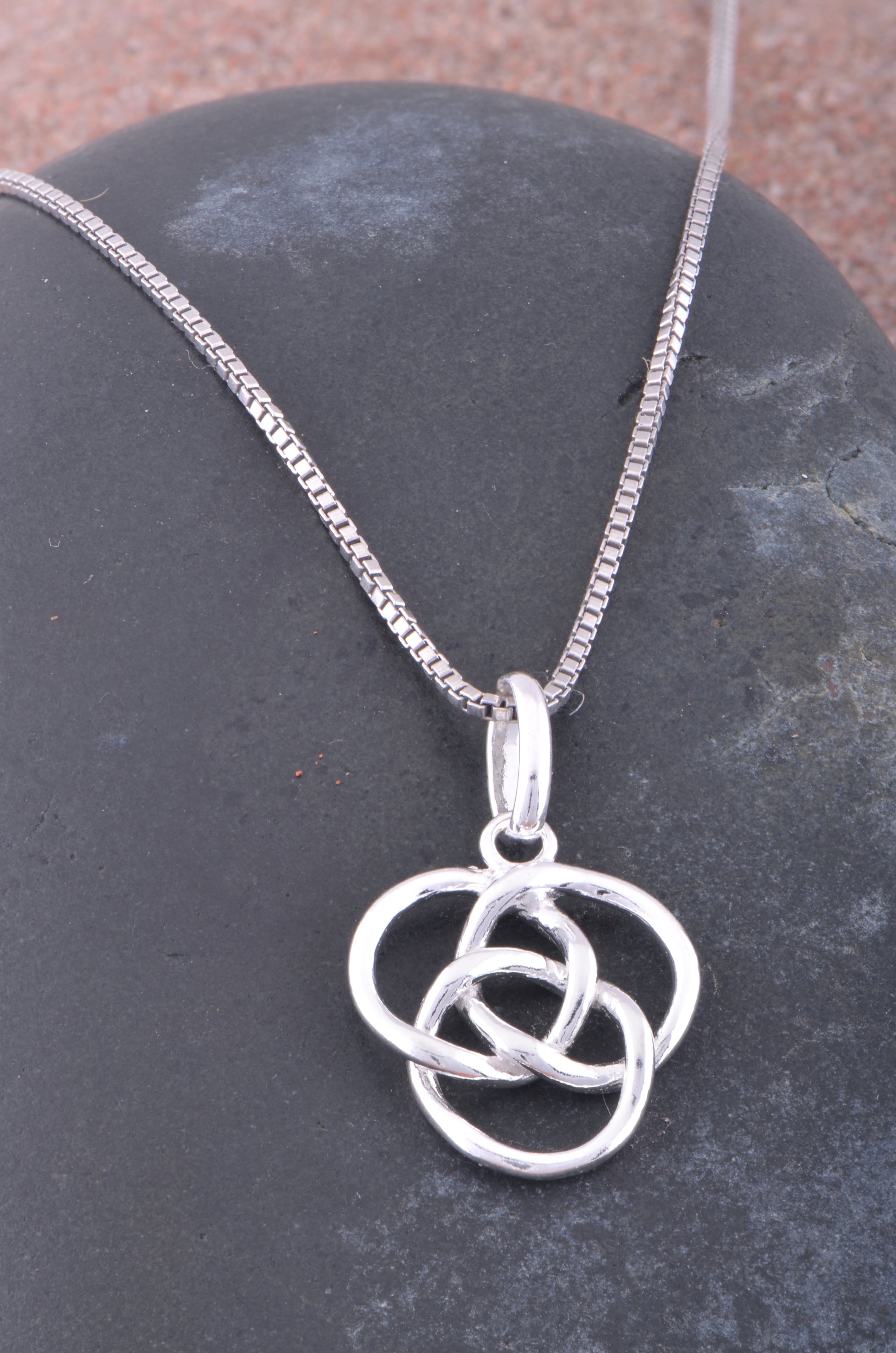 Sterling Silver Women's Dainty Celtic Triquetra Trinity Knot Necklace