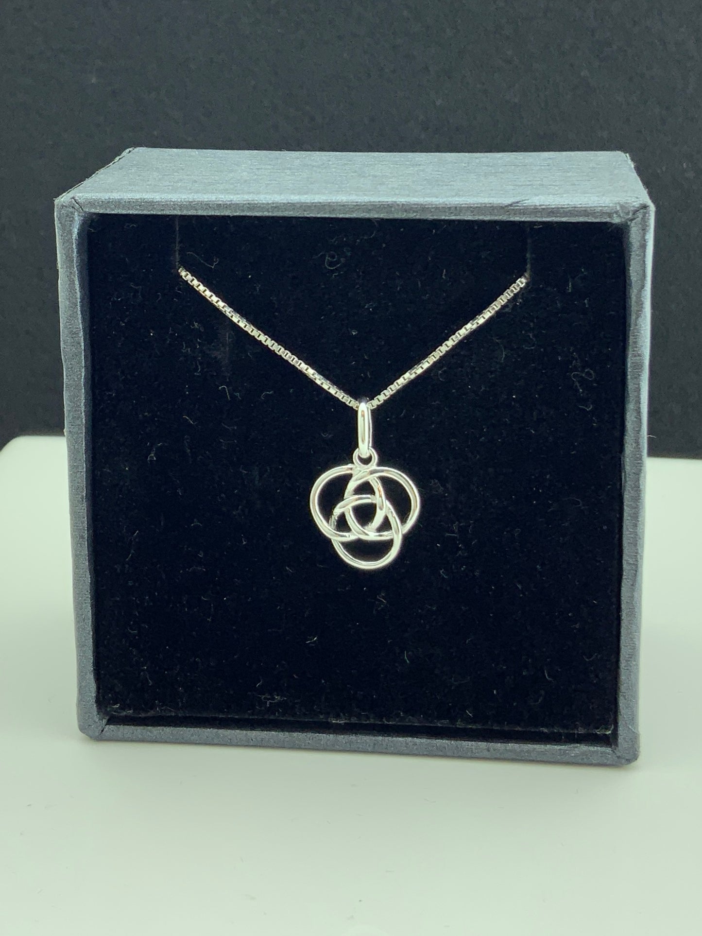 Sterling Silver Women's Dainty Celtic Triquetra Trinity Knot Necklace
