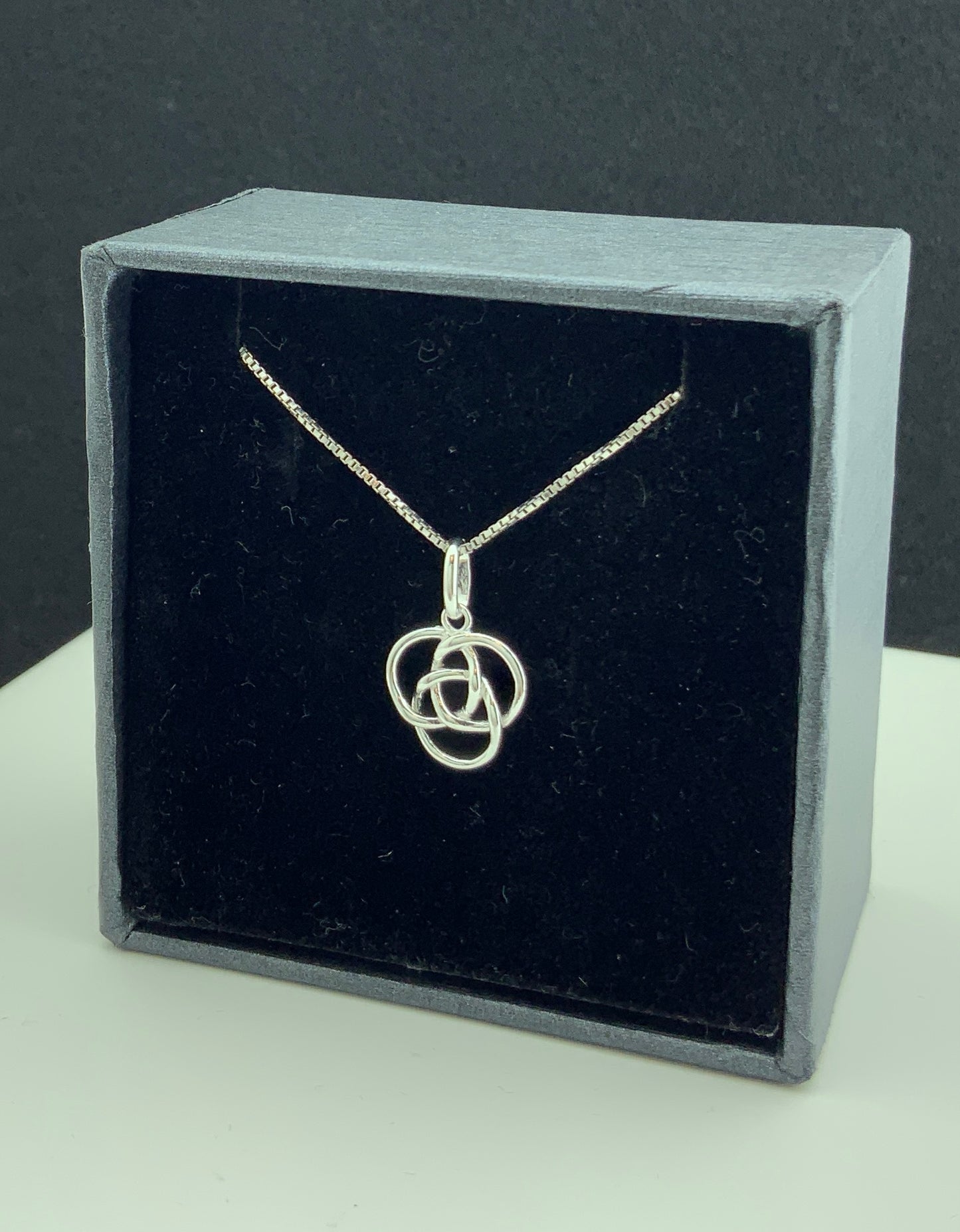 Sterling Silver Womens Dainty Celtic Triquetra Trinity Knot Necklace