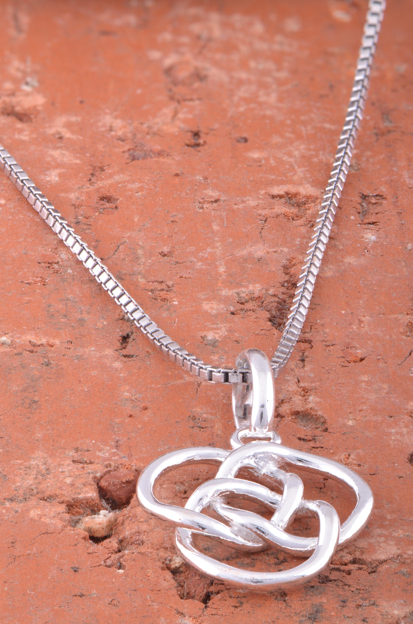 Sterling Silver Womens Dainty Celtic Triquetra Trinity Knot Necklace