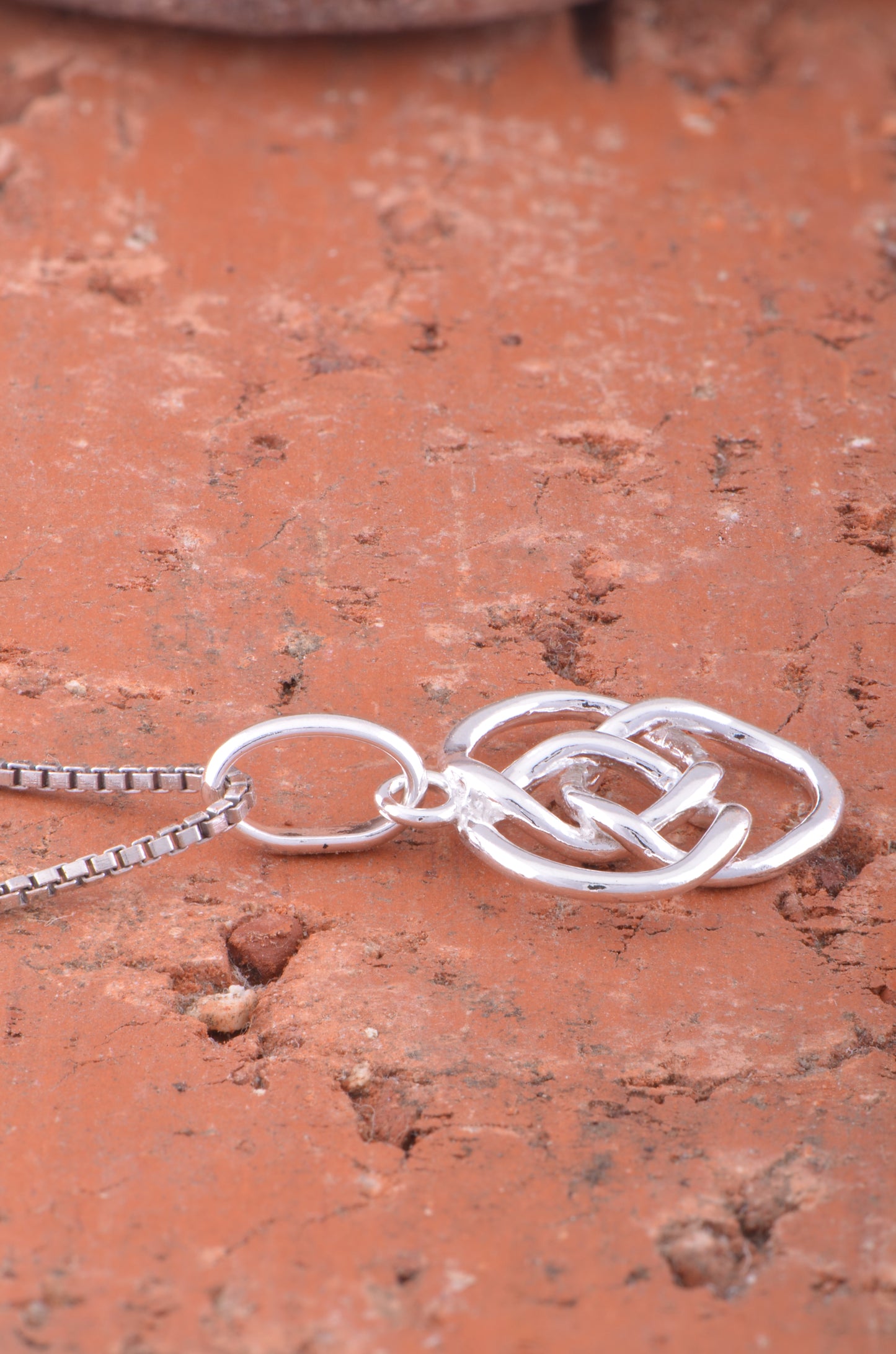 Sterling Silver Womens Dainty Celtic Triquetra Trinity Knot Necklace