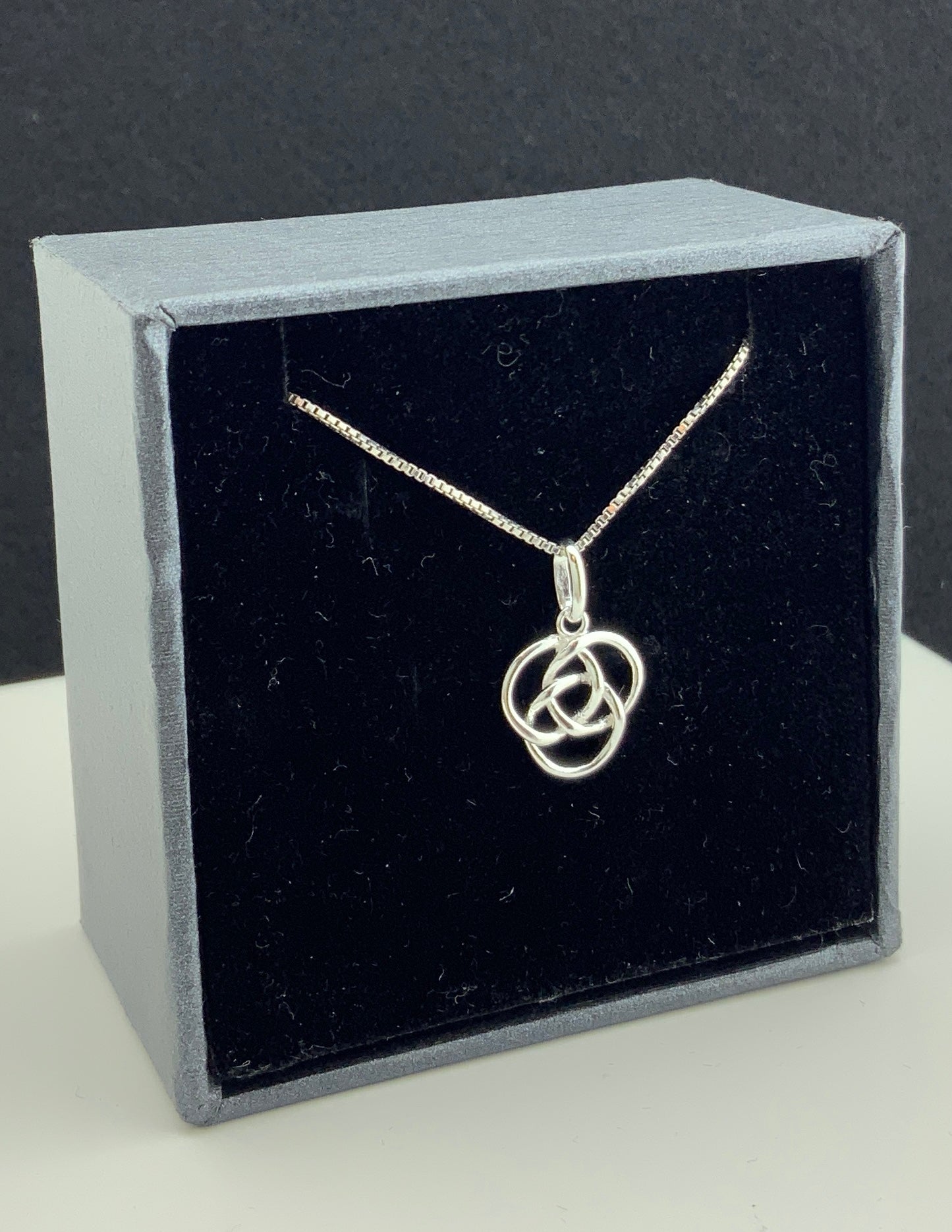 Sterling Silver Women's Dainty Celtic Triquetra Trinity Knot Necklace