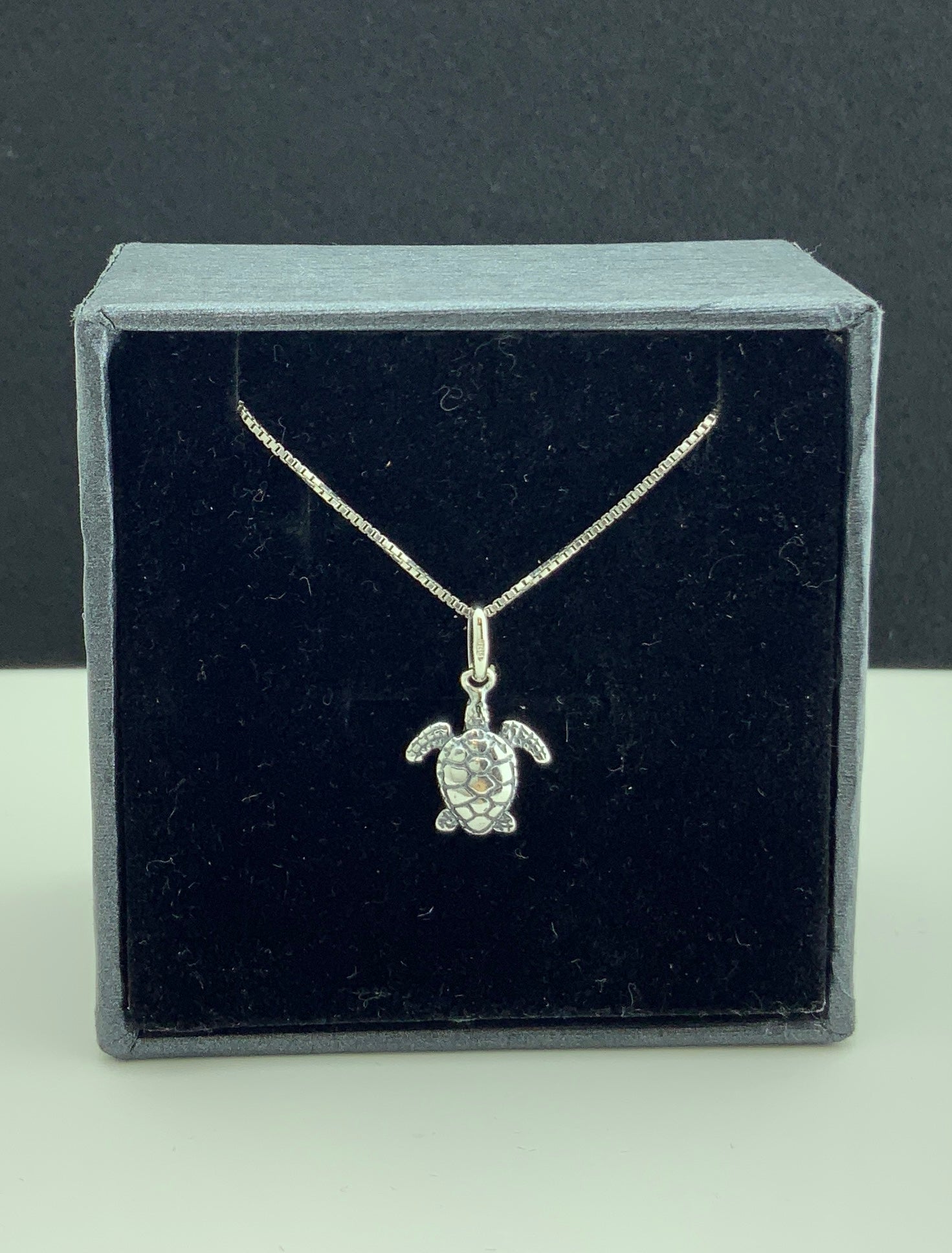 Sterling Silver Girls Small Kemps Sea Turtle Charm Necklace