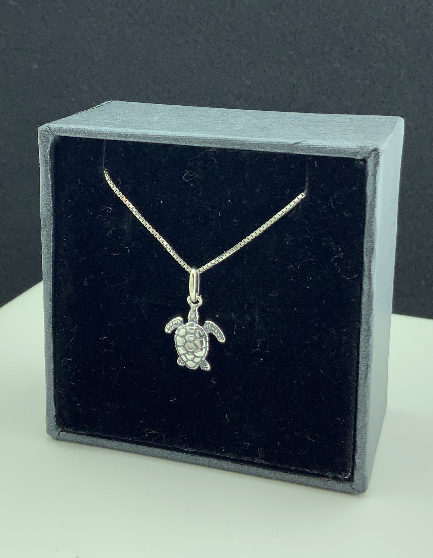 Sterling Silver Girls Small Kemps Sea Turtle Charm Necklace