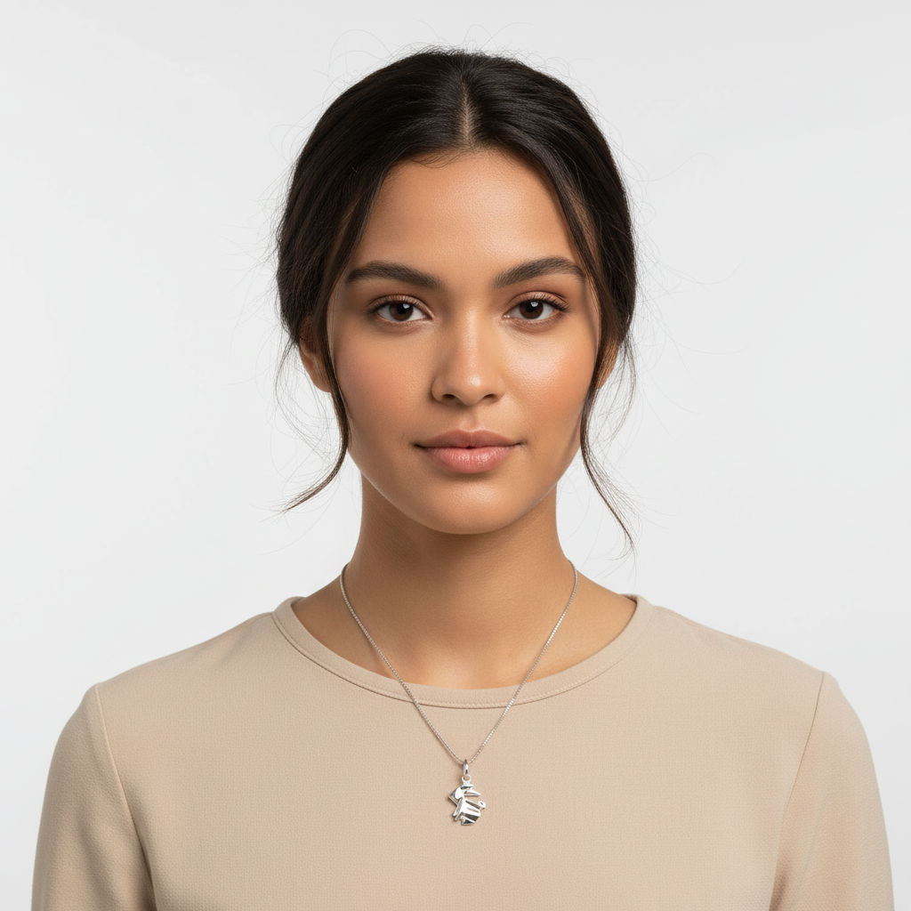 Sterling Silver Women's Dainty Origami Bunny Rabbit Necklace | SilverCloseOut