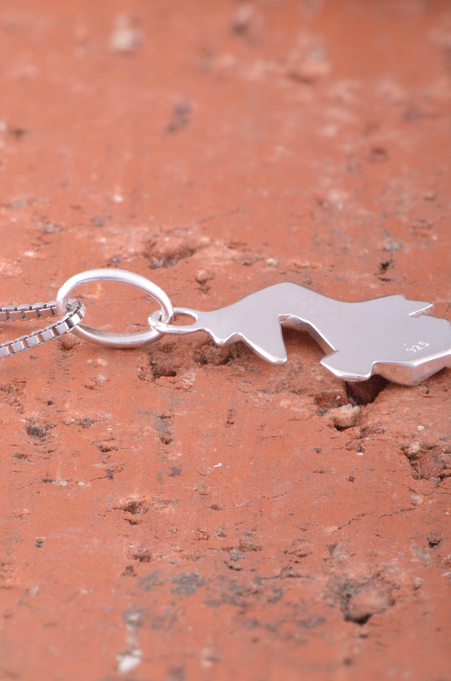 Sterling Silver Womens Dainty Origami Bunny Rabbit Necklace