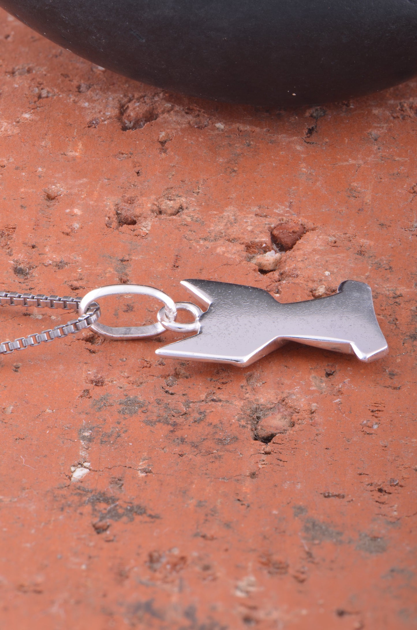 Sterling Silver Girls Dainty Origami kitty Cat Necklace