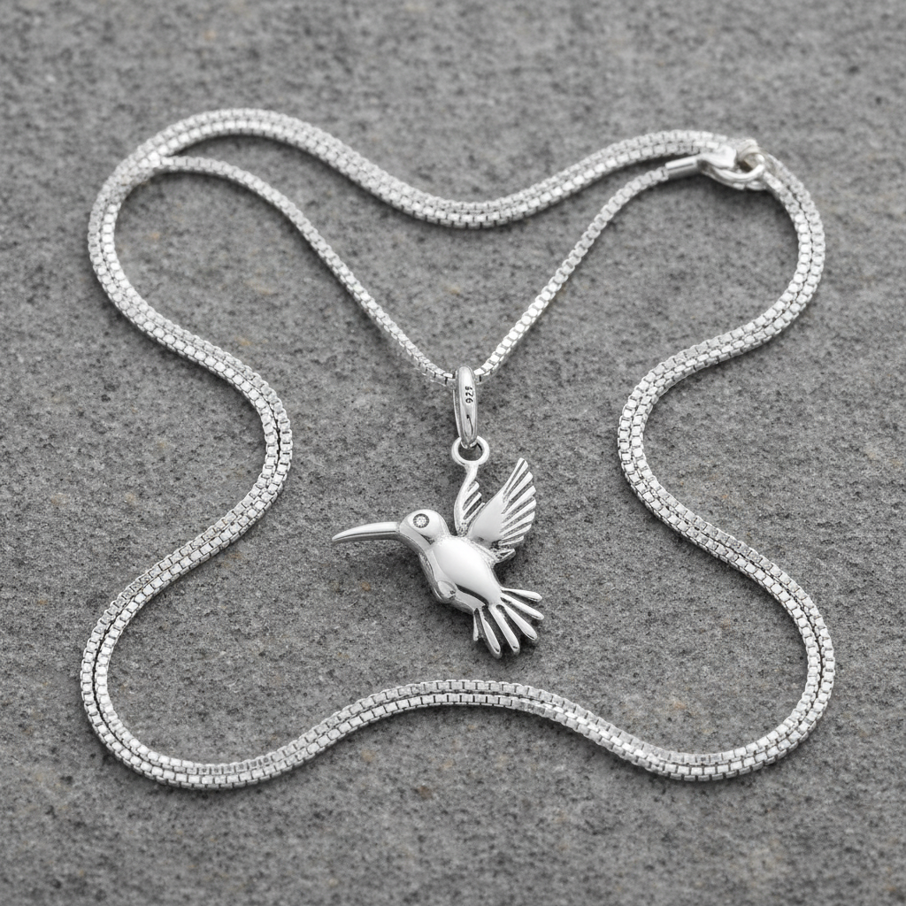 Sterling Silver Hummingbird Necklace