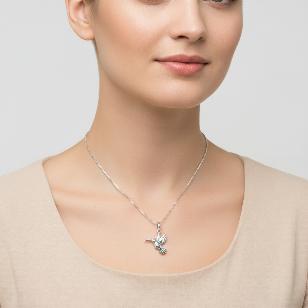 Sterling Silver Hummingbird Necklace