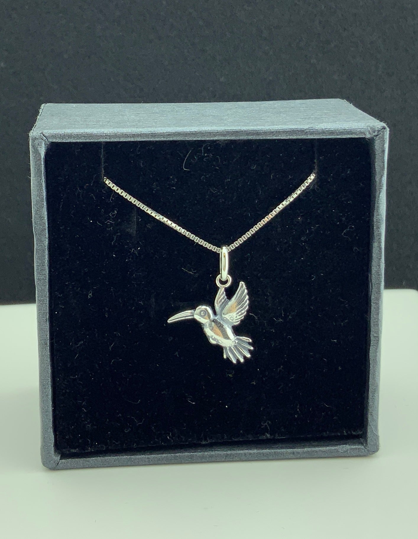 Sterling Silver Hummingbird Necklace | SilverCloseOut