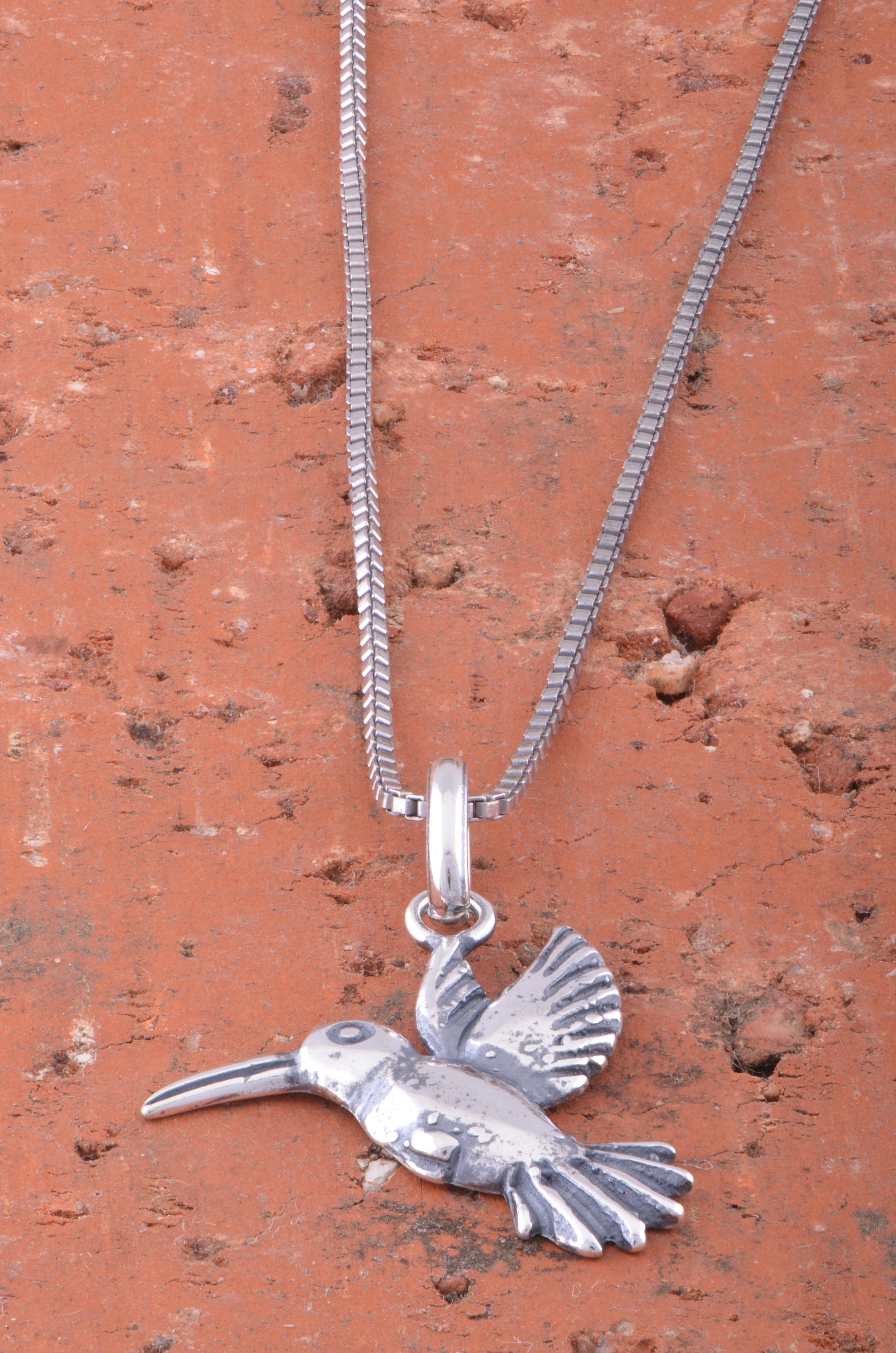 Sterling Silver Hummingbird Necklace | SilverCloseOut