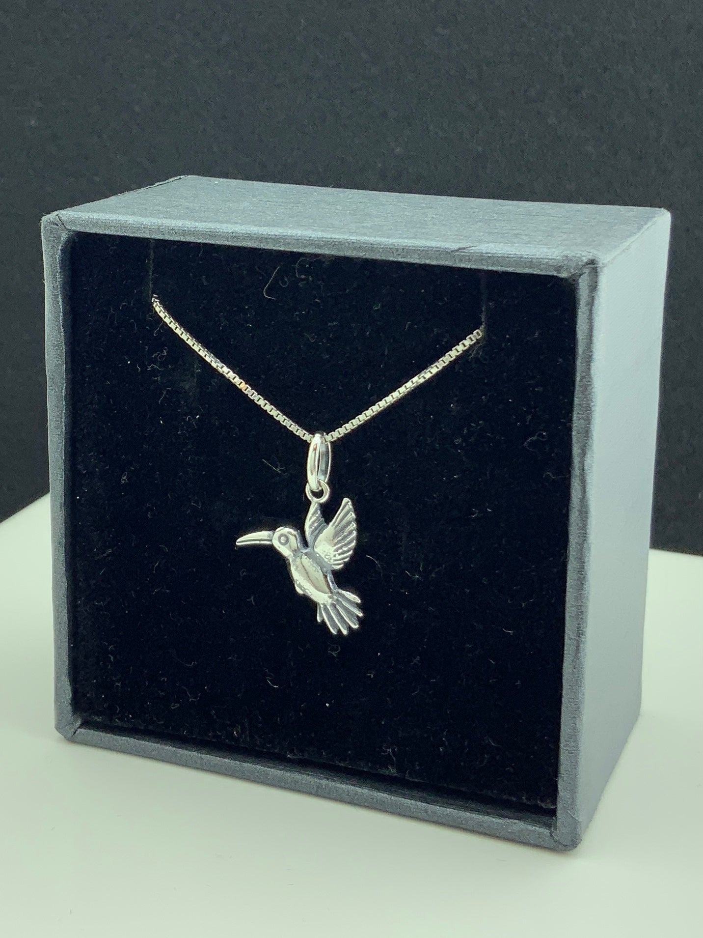Sterling Silver Hummingbird Necklace | SilverCloseOut