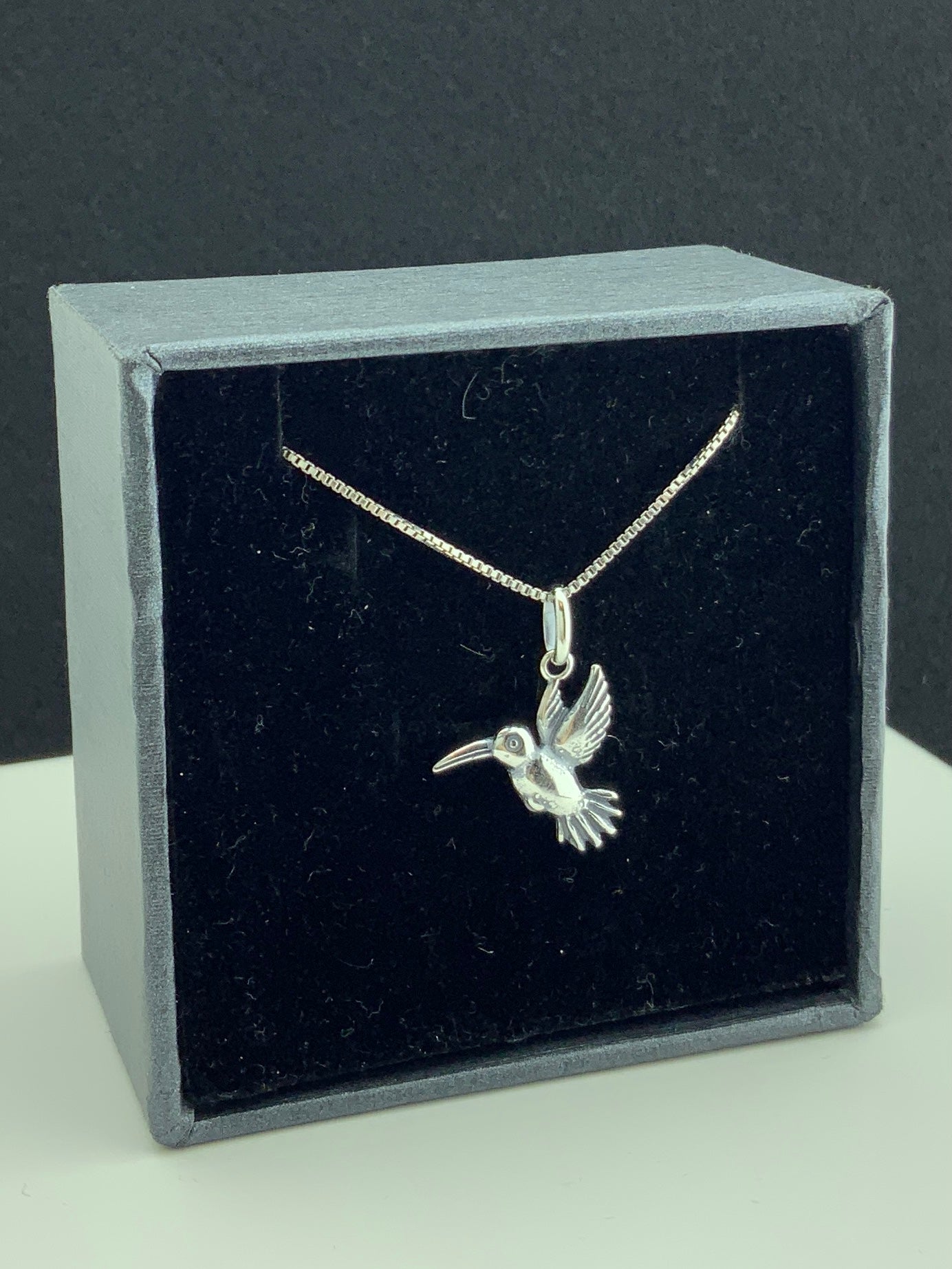 Sterling Silver Hummingbird Necklace | SilverCloseOut