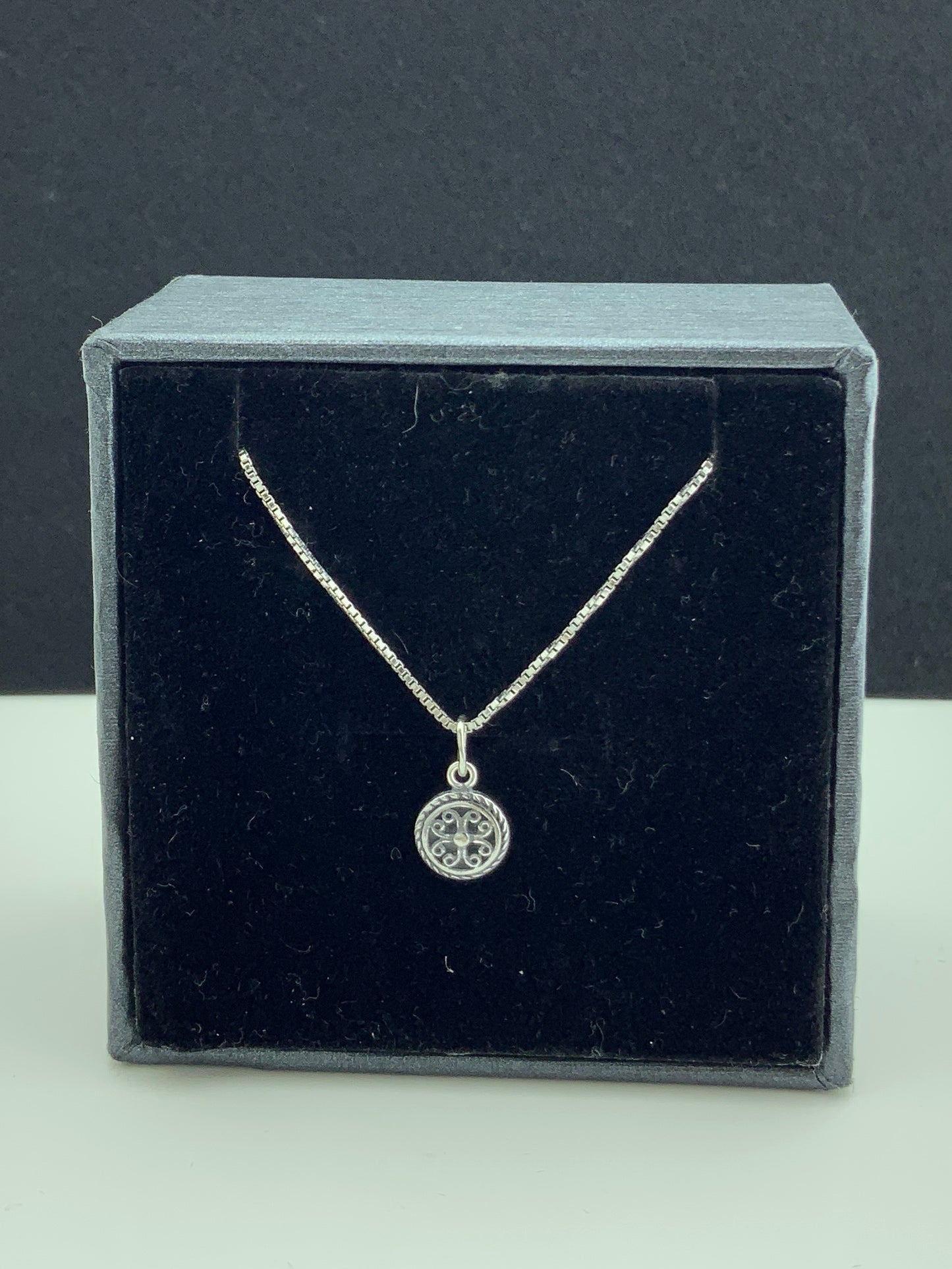 Sterling Silver Womens Tiny Boho Bali Necklace