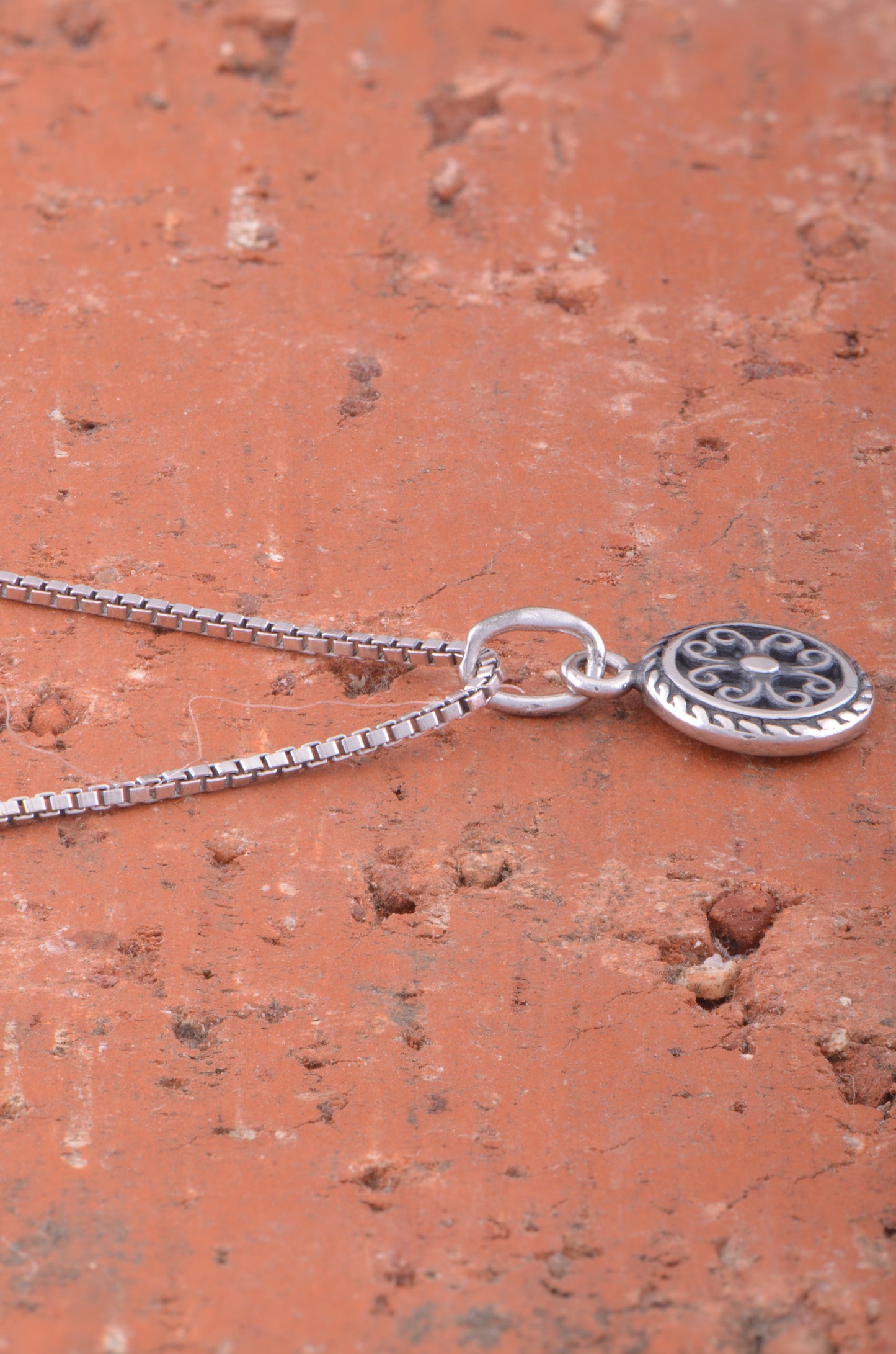 Sterling Silver Womens Tiny Boho Bali Necklace