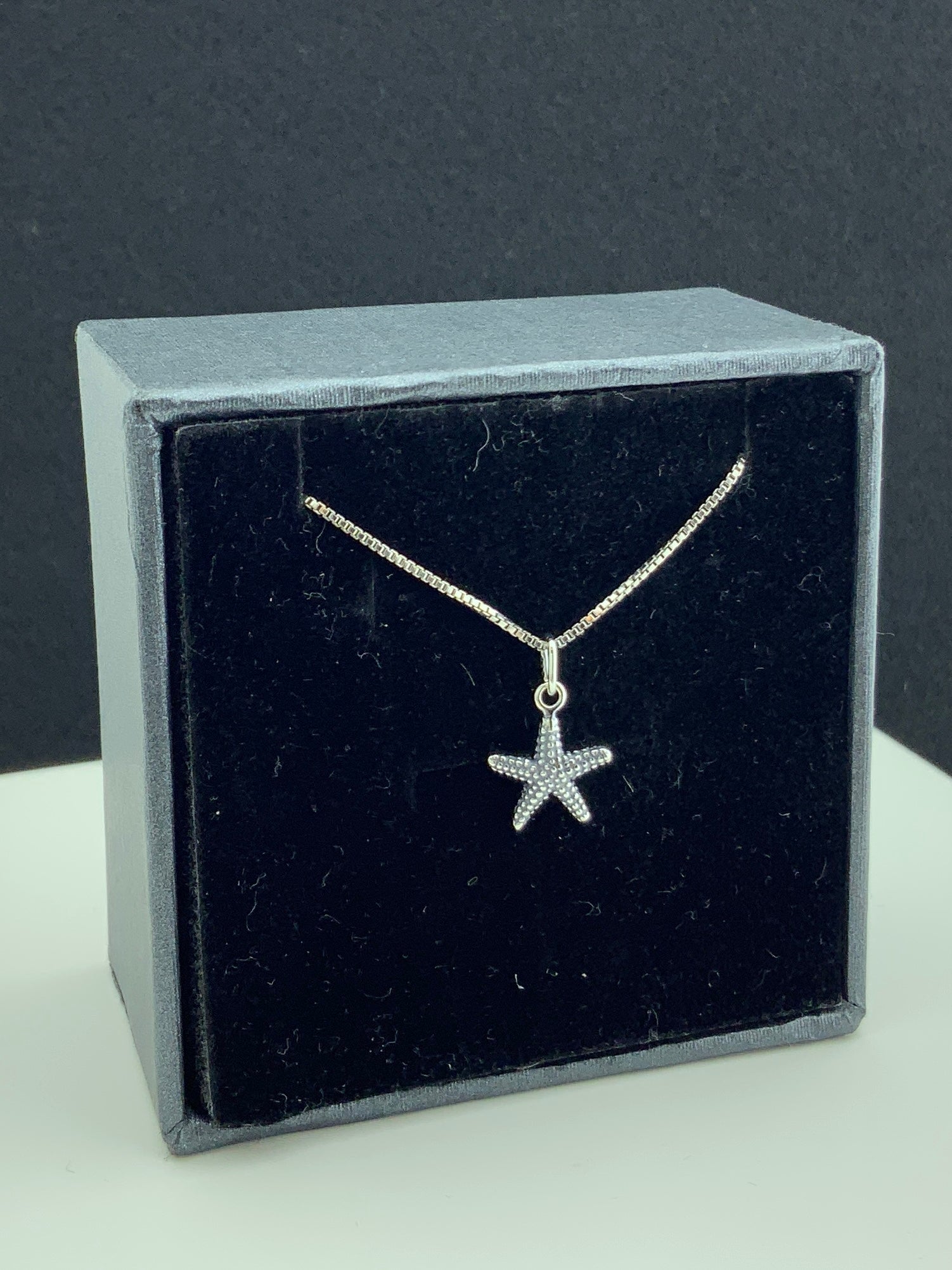 Sterling Silver Women's Dainty Nautical Starfish Charm Necklace | SilverCloseOut