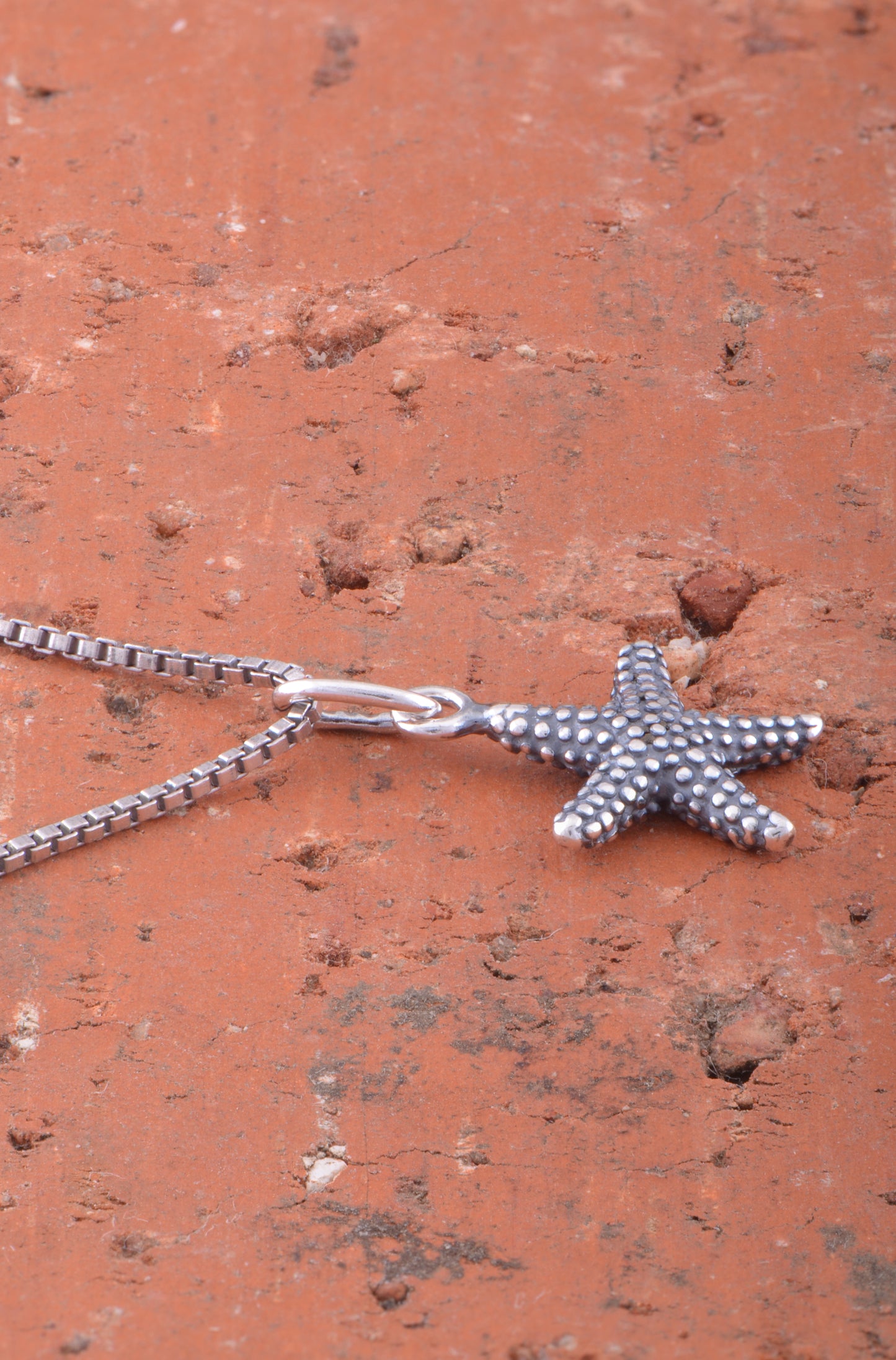 Sterling Silver Women's Dainty Nautical Starfish Charm Necklace | SilverCloseOut