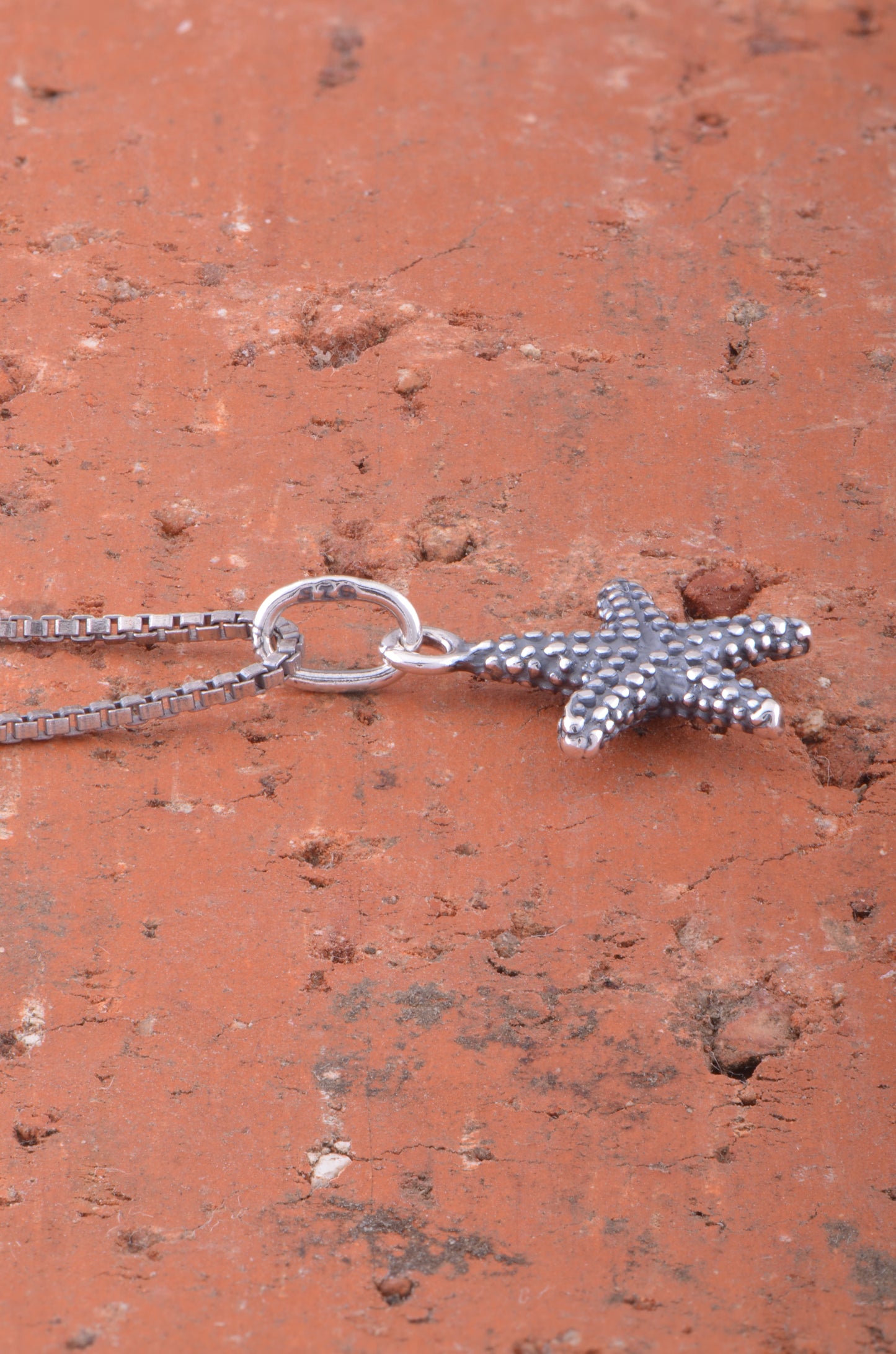 Sterling Silver Women's Dainty Nautical Starfish Charm Necklace | SilverCloseOut