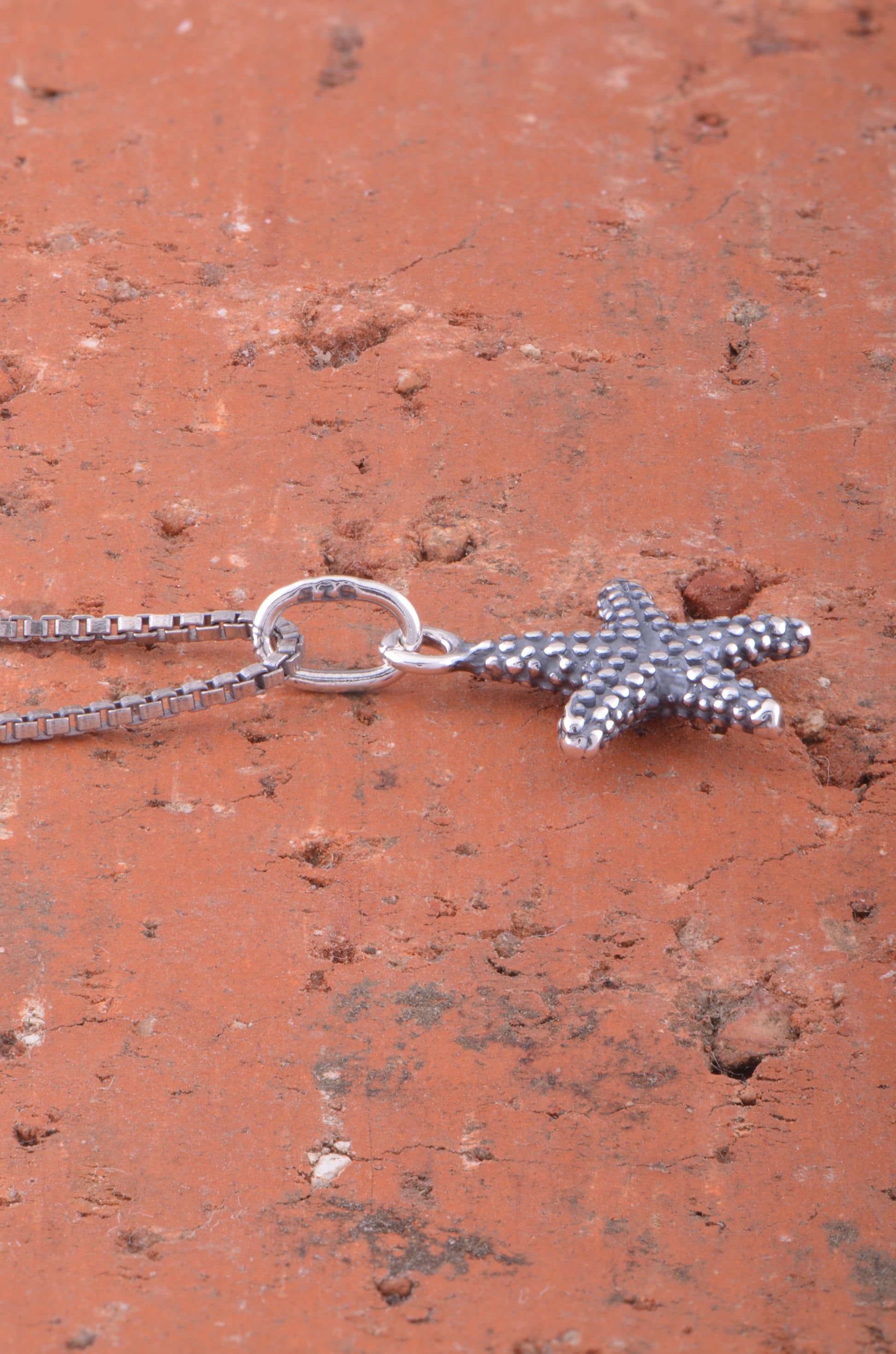 Sterling Silver Women's Dainty Nautical Starfish Charm Necklace | SilverCloseOut
