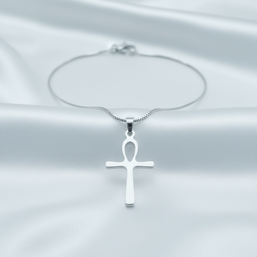 Sterling Silver Egyptian Cross Ankh Necklace