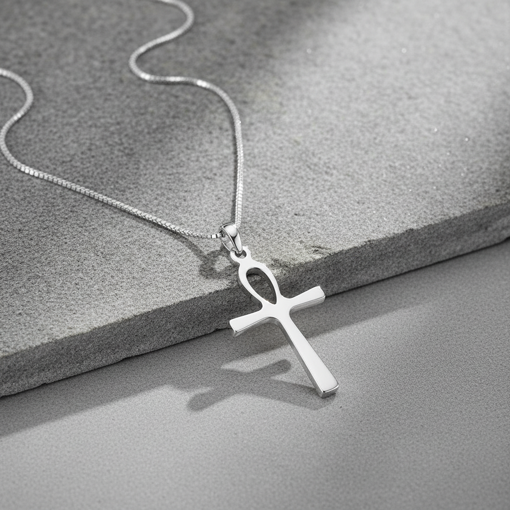 Sterling Silver Egyptian Cross Ankh Necklace