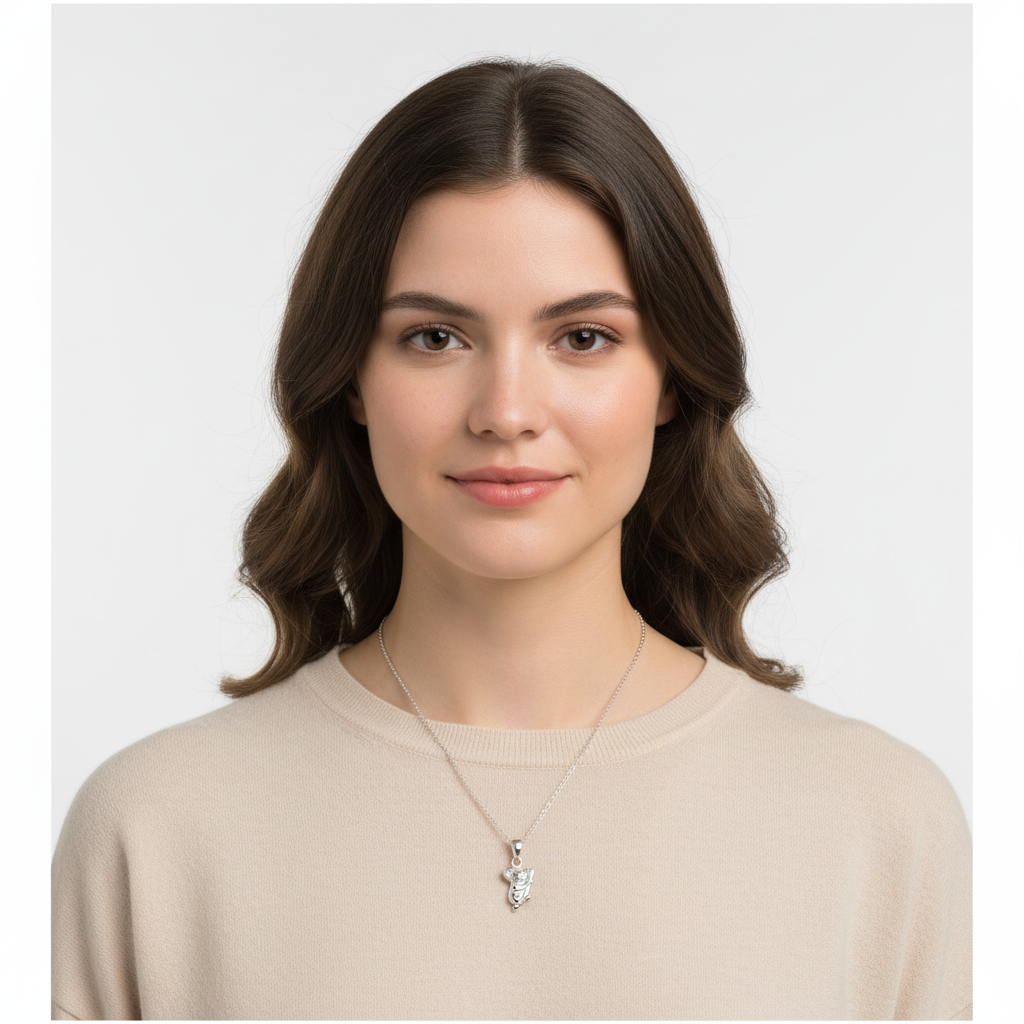 Sterling Silver Koala Necklace 925 Sterling Silver Girls Koala Bear Jewelry