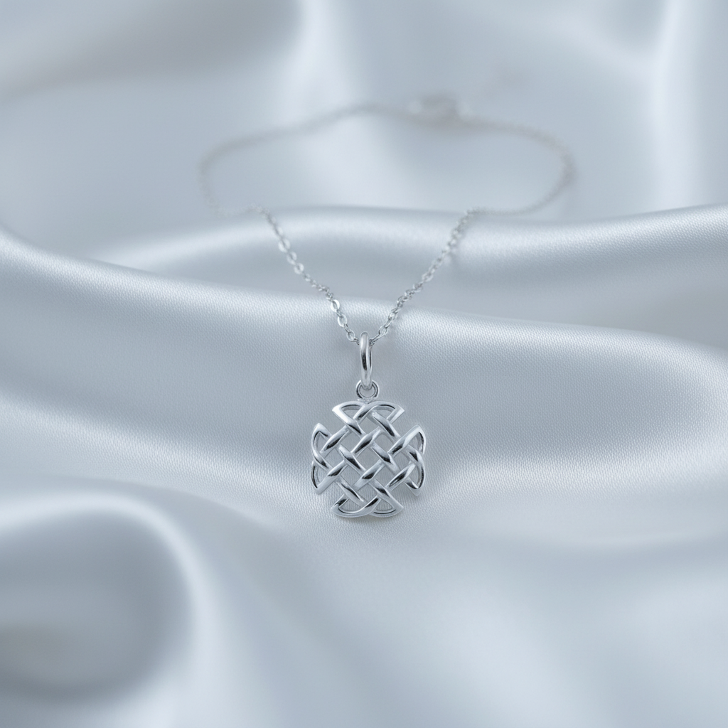 Sterling Silver Celtic Braid Amulet Necklace | SilverCloseOut