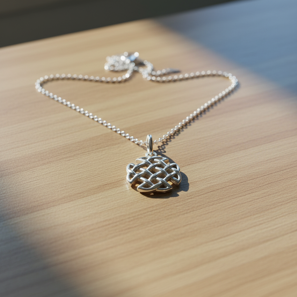Sterling Silver Celtic Braid Amulet Necklace | SilverCloseOut