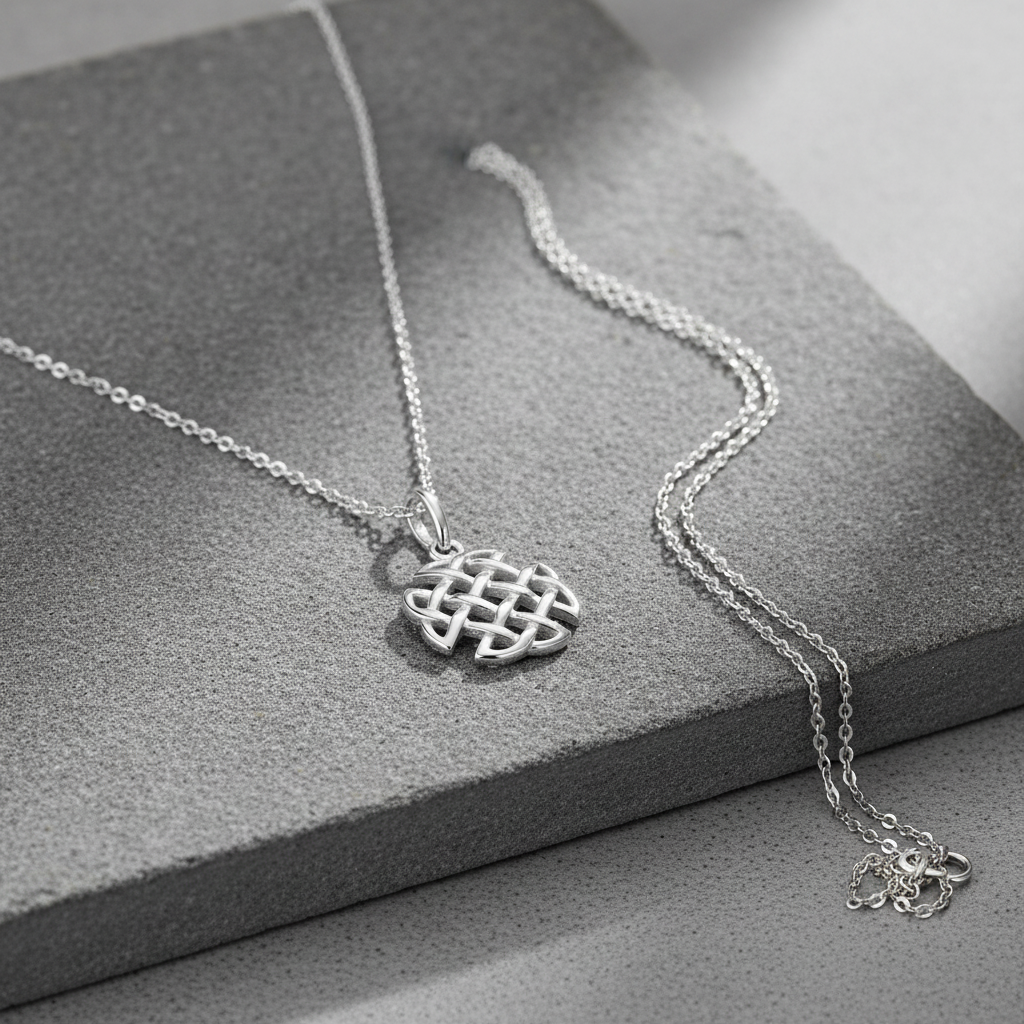Sterling Silver Celtic Braid Amulet Necklace | SilverCloseOut