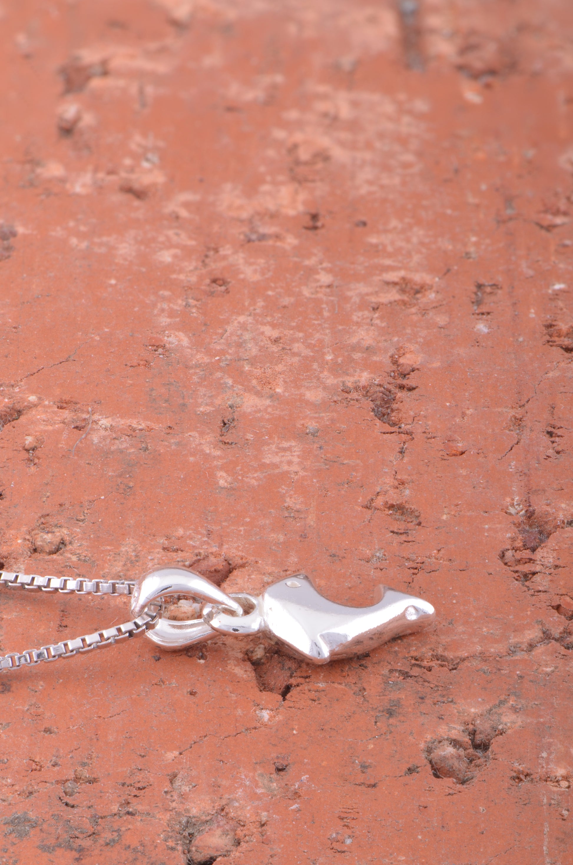 Sterling Silver Animal Necklace Silver Girls small Dolphin Charm Necklace