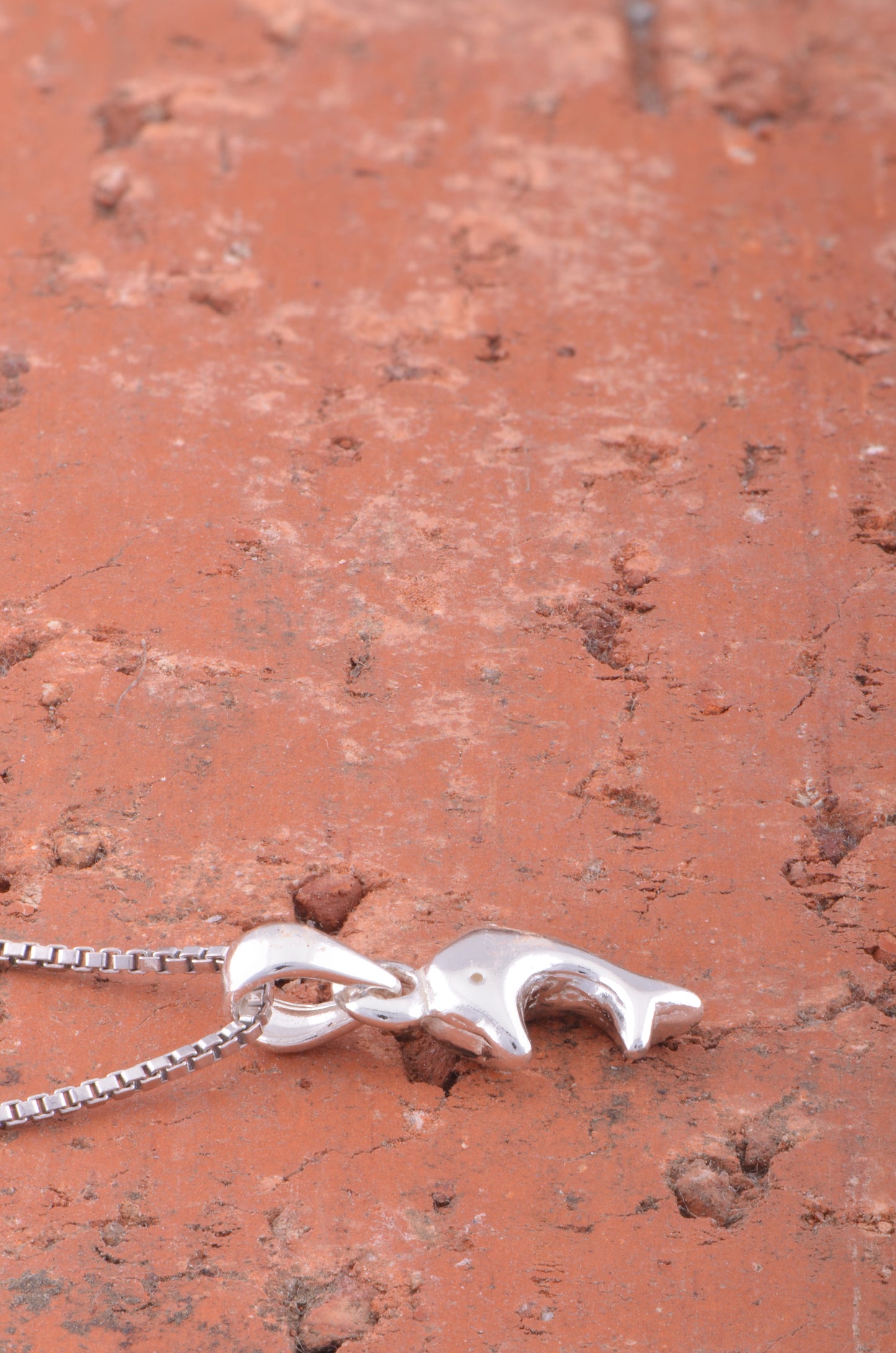 Sterling Silver Animal Necklace Silver Girls small Dolphin Charm Necklace
