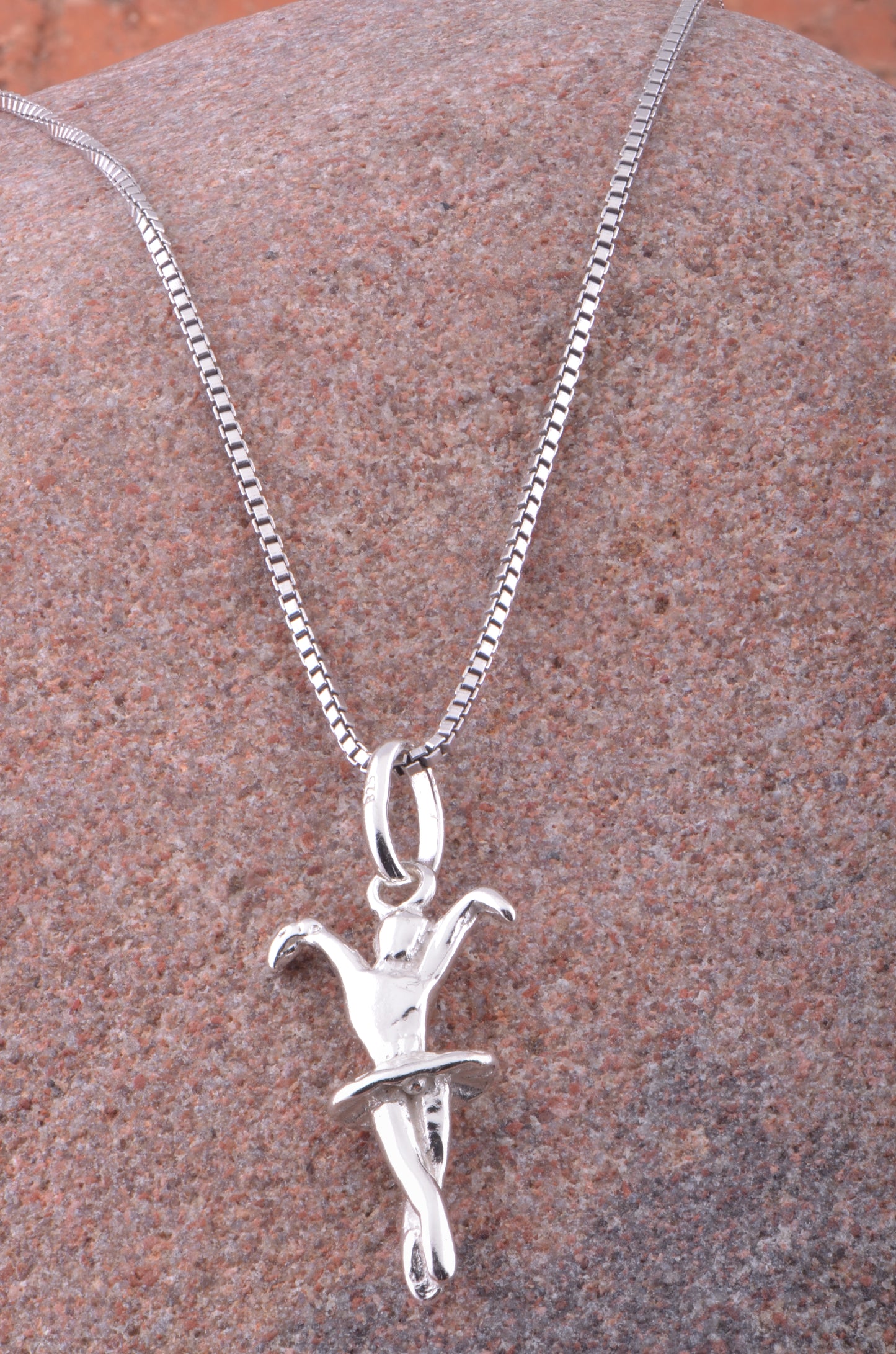 Sterling Silver Ballerina Dancer Necklace Silver Girls Ballerina Charm Necklace