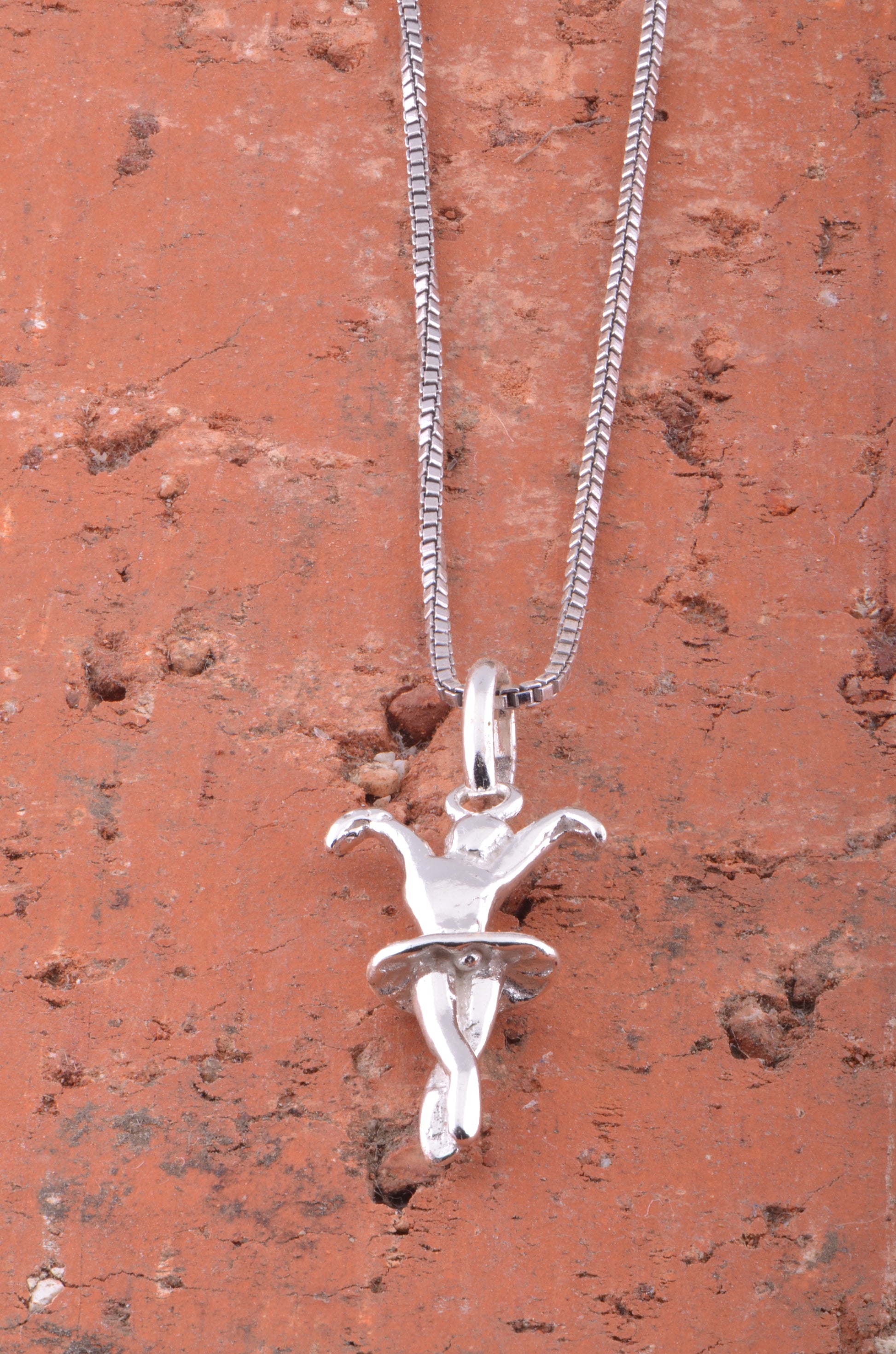 Sterling Silver Ballerina Dancer Necklace Silver Girls Ballerina Charm Necklace
