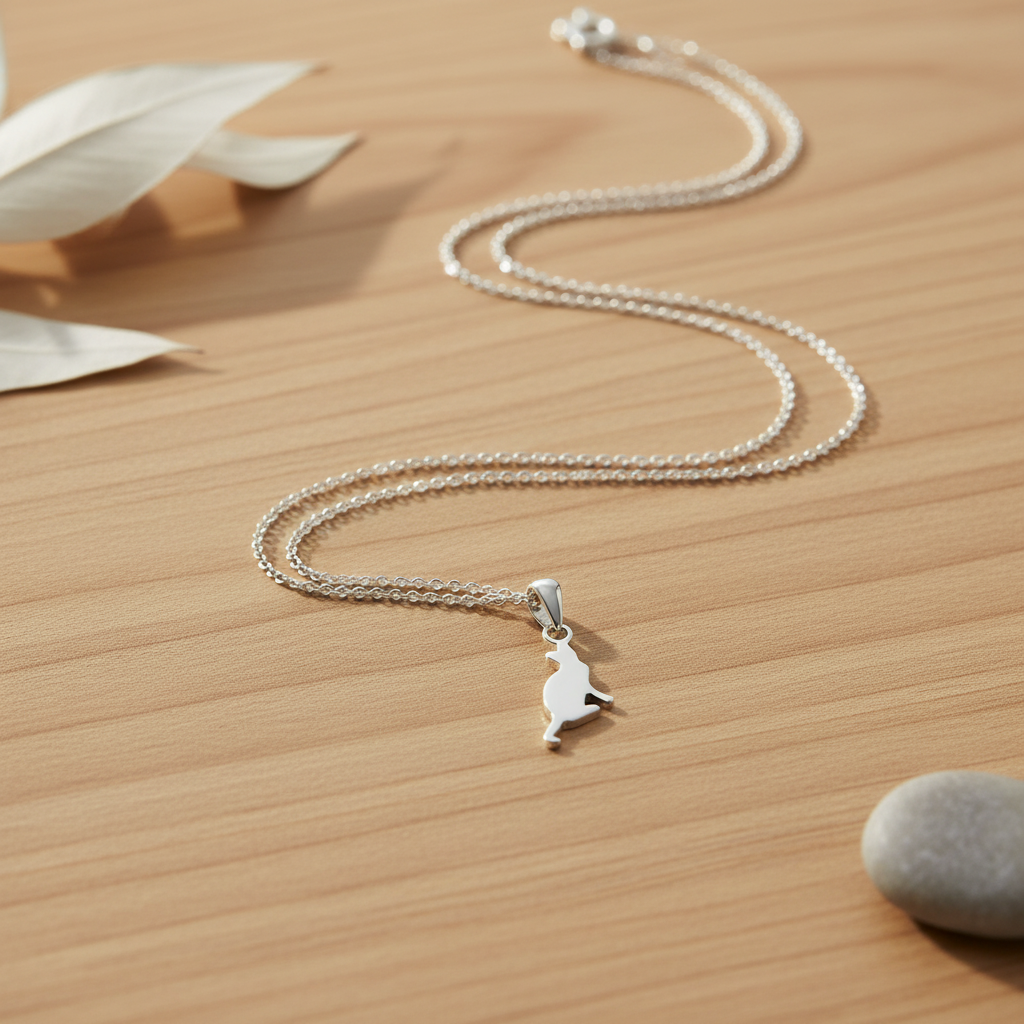 Sterling Silver Cat Pendant Necklace, Sterling Silver Cat Pendant for Women