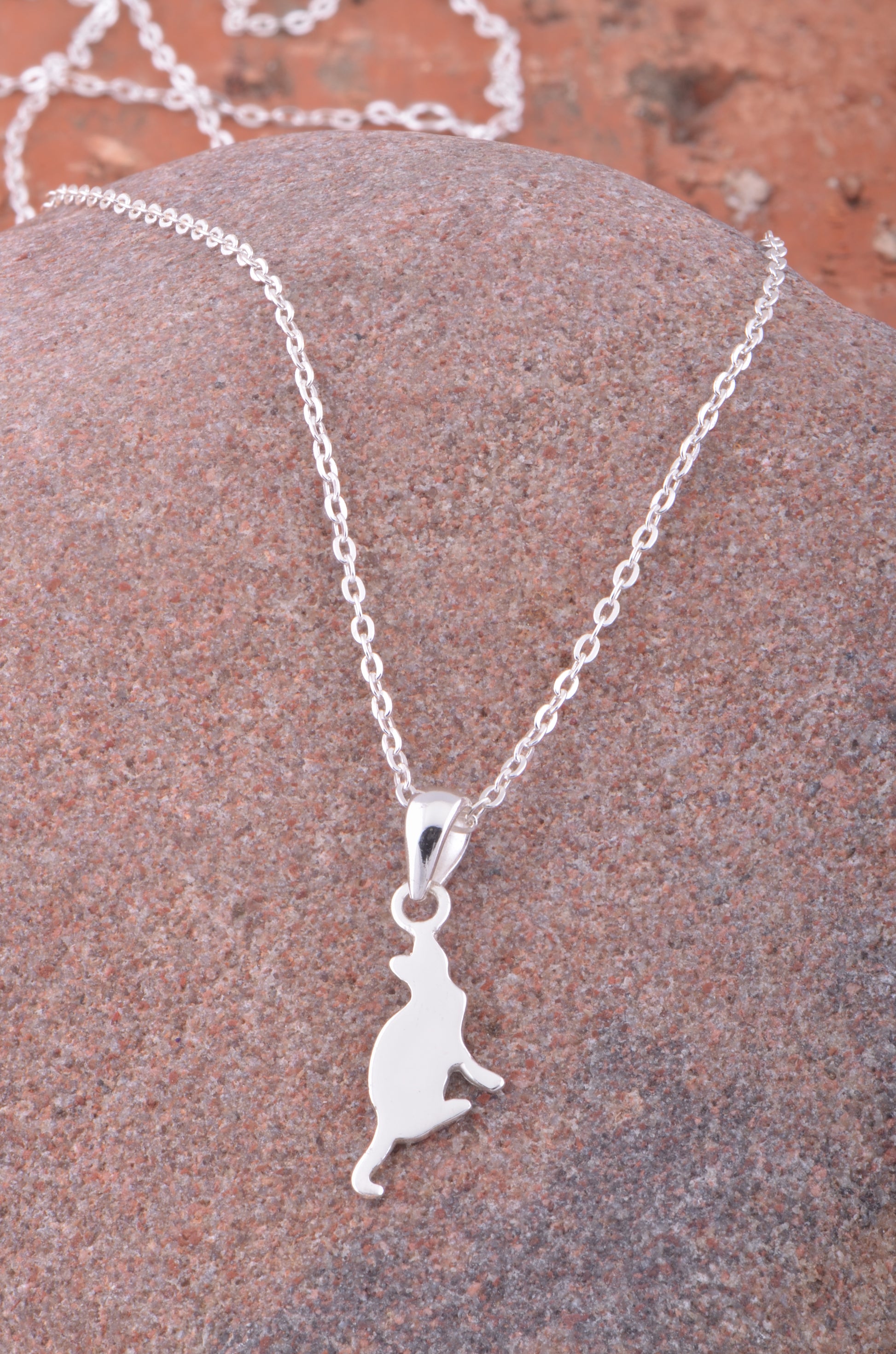 Sterling Silver Cat Pendant Necklace, Sterling Silver Cat Pendant for Women