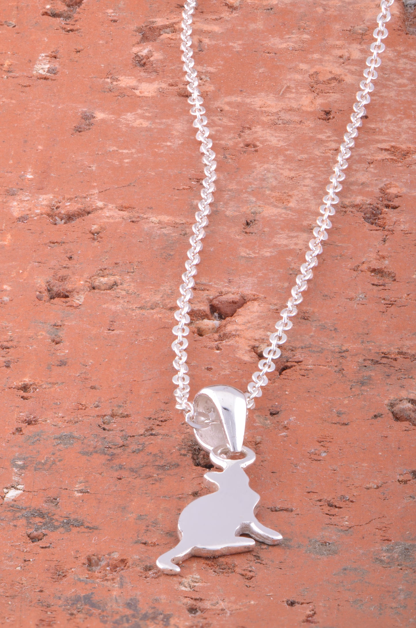 Sterling Silver Cat Pendant Necklace, Sterling Silver Cat Pendant for Women