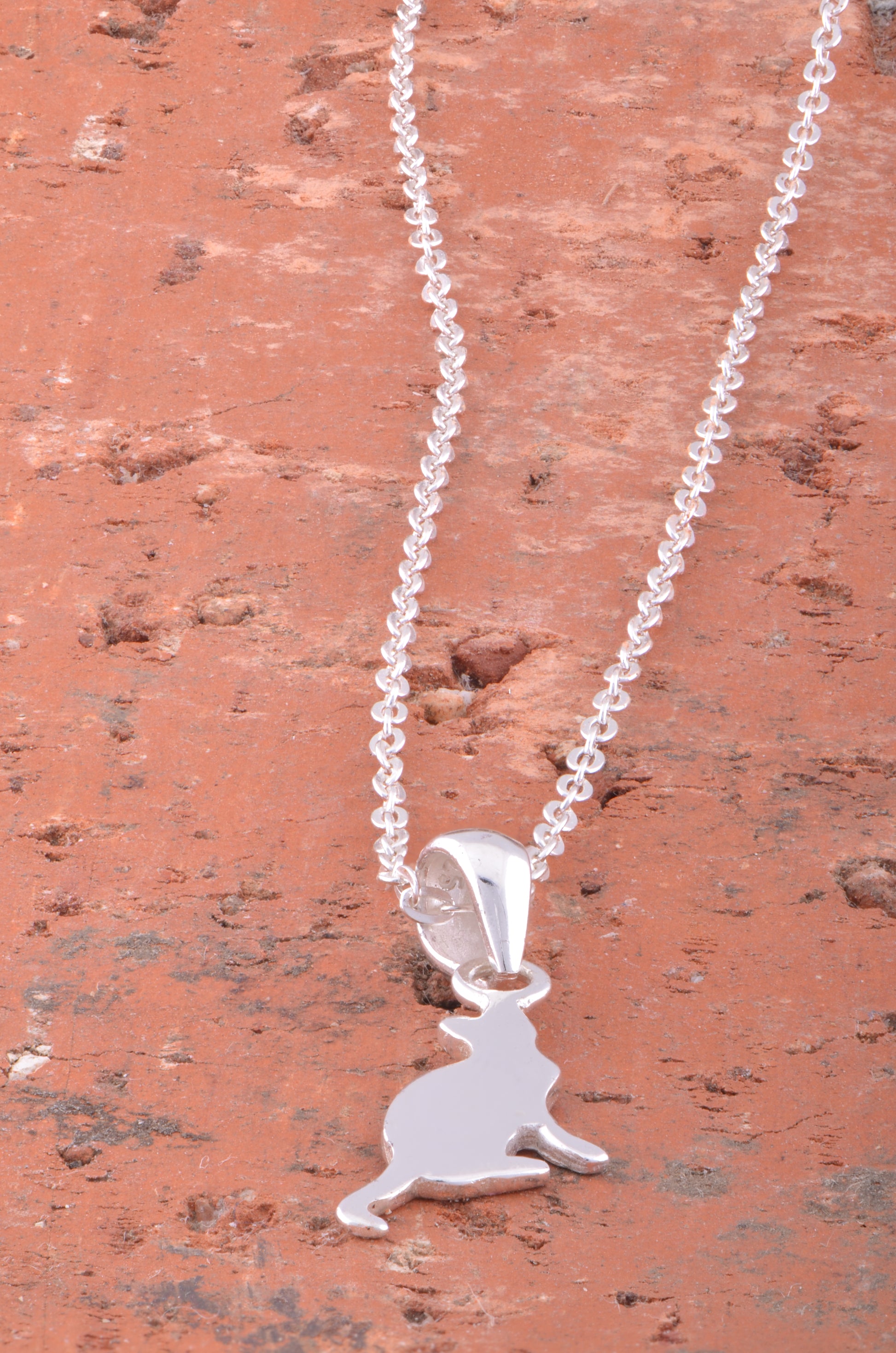 Sterling Silver Cat Pendant Necklace, Sterling Silver Cat Pendant for Women