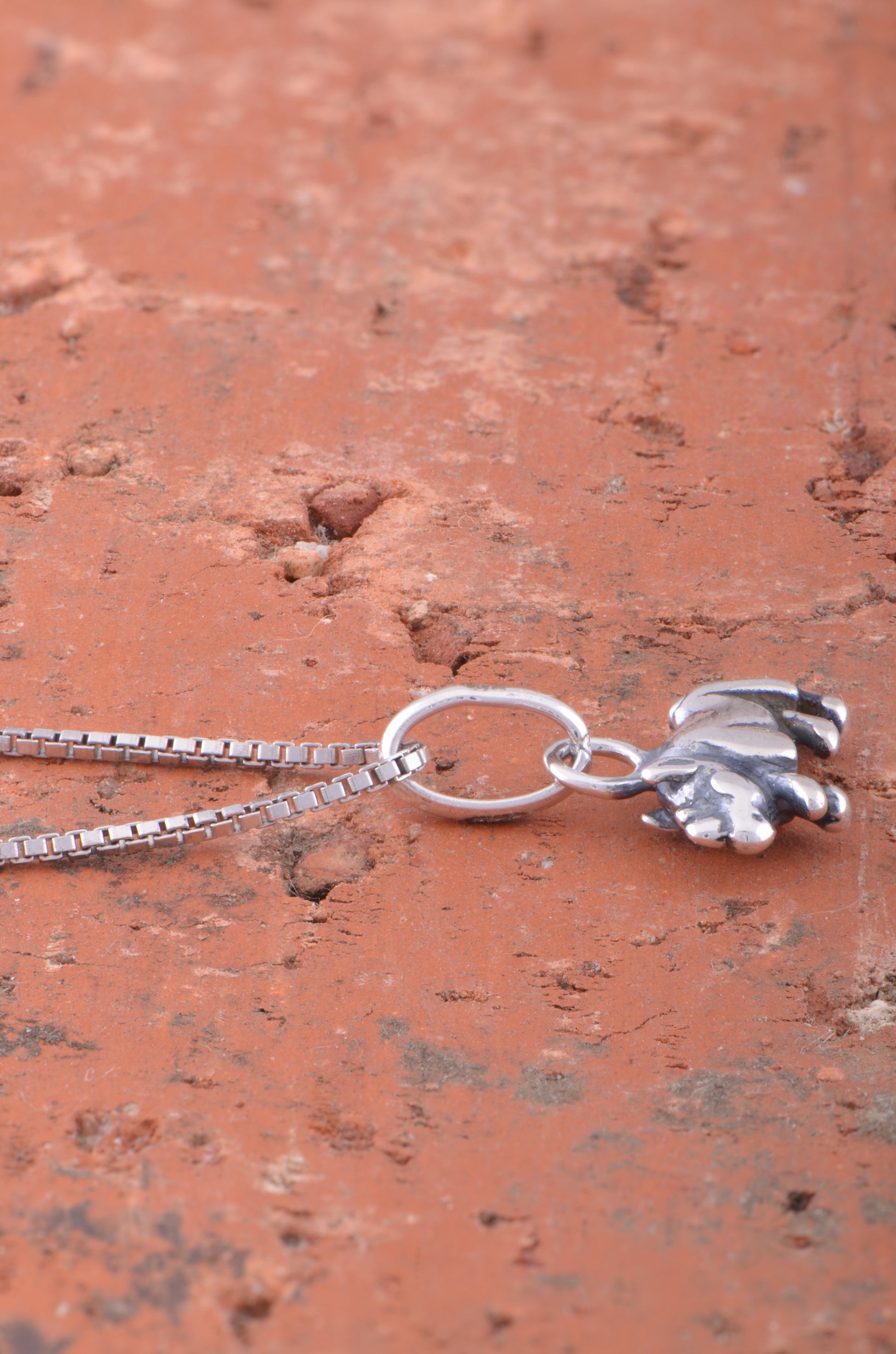 Sterling Silver Women's Rhino Necklace Silver Girls Rhinoceros Charm Necklace