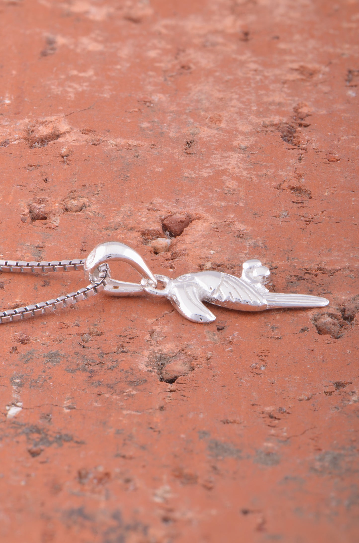 Sterling Silver Women's Toucan Necklace Silver Girls Toucan Bird Charm Necklace