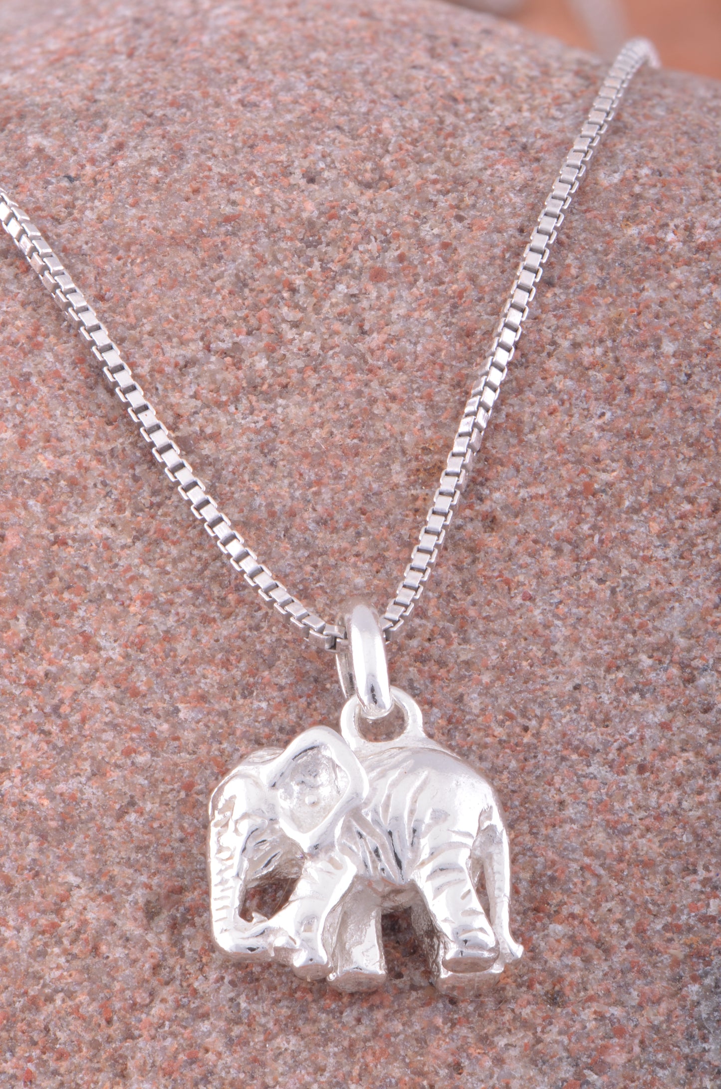 SilverCloseOut 925 Sterling Silver Women's Small Lucky Elephant Necklace Silver Girls Elephant Charm Necklace