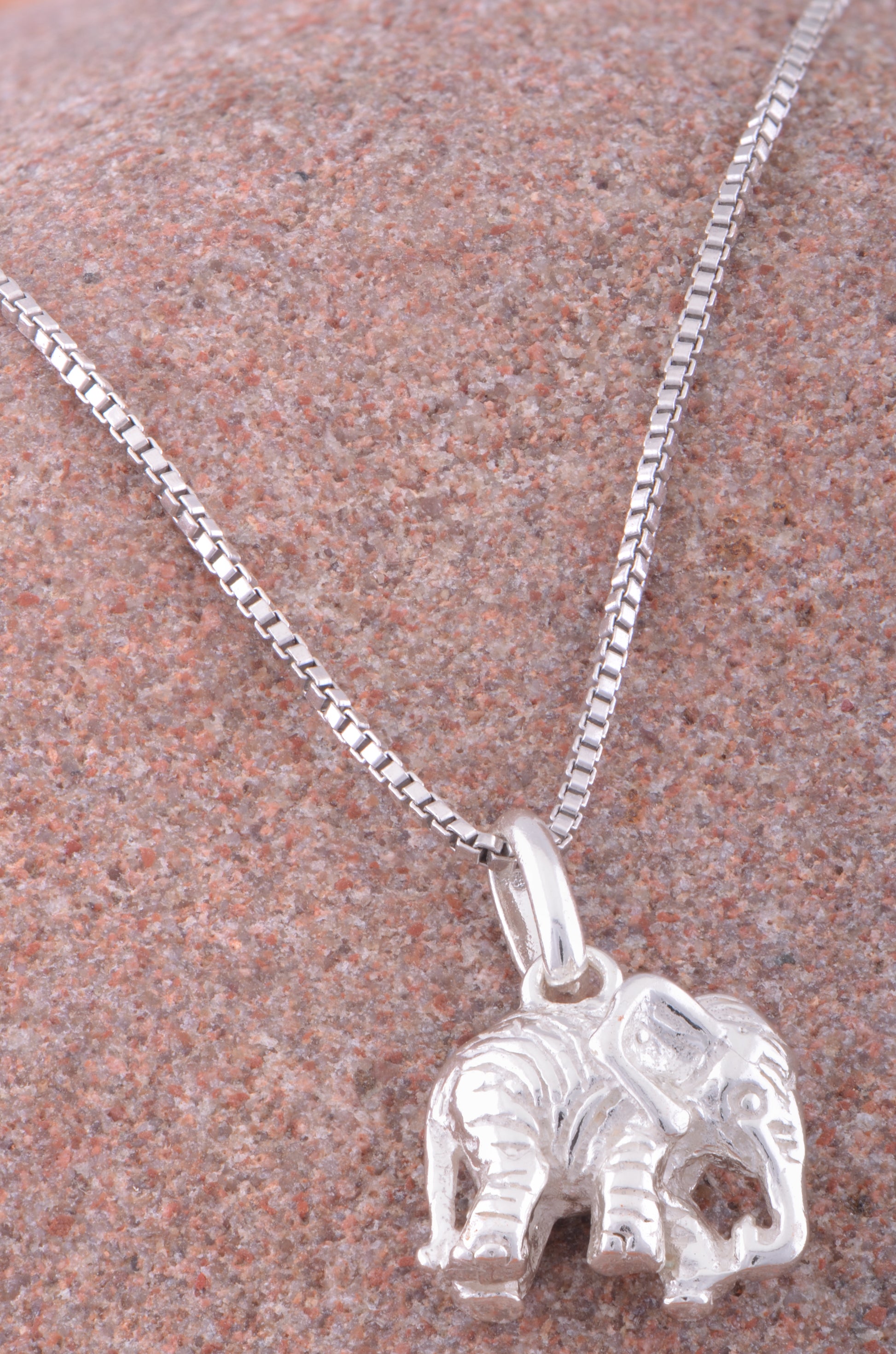 SilverCloseOut 925 Sterling Silver Women's Small Lucky Elephant Necklace Silver Girls Elephant Charm Necklace