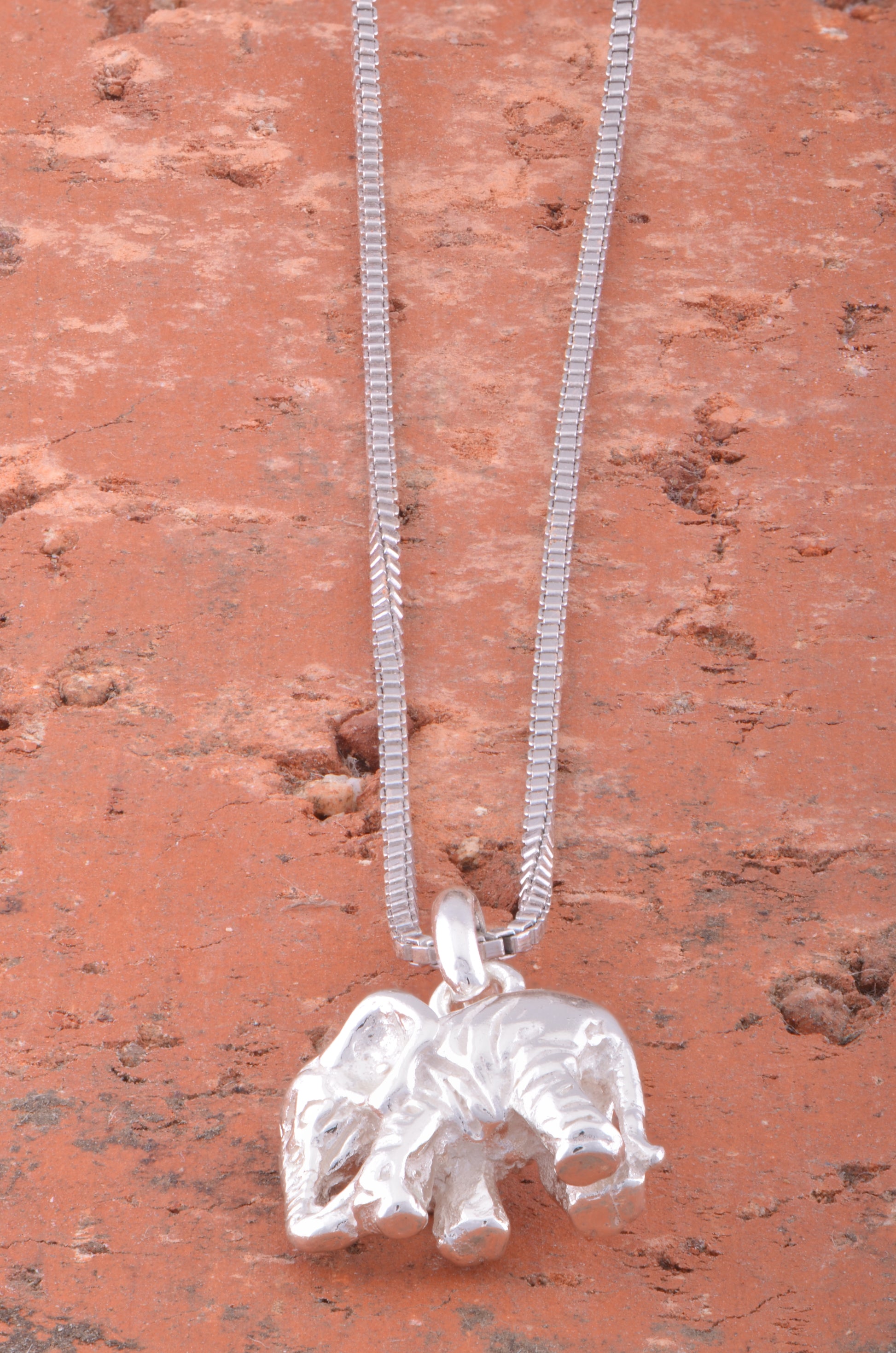 SilverCloseOut 925 Sterling Silver Women's Small Lucky Elephant Necklace Silver Girls Elephant Charm Necklace