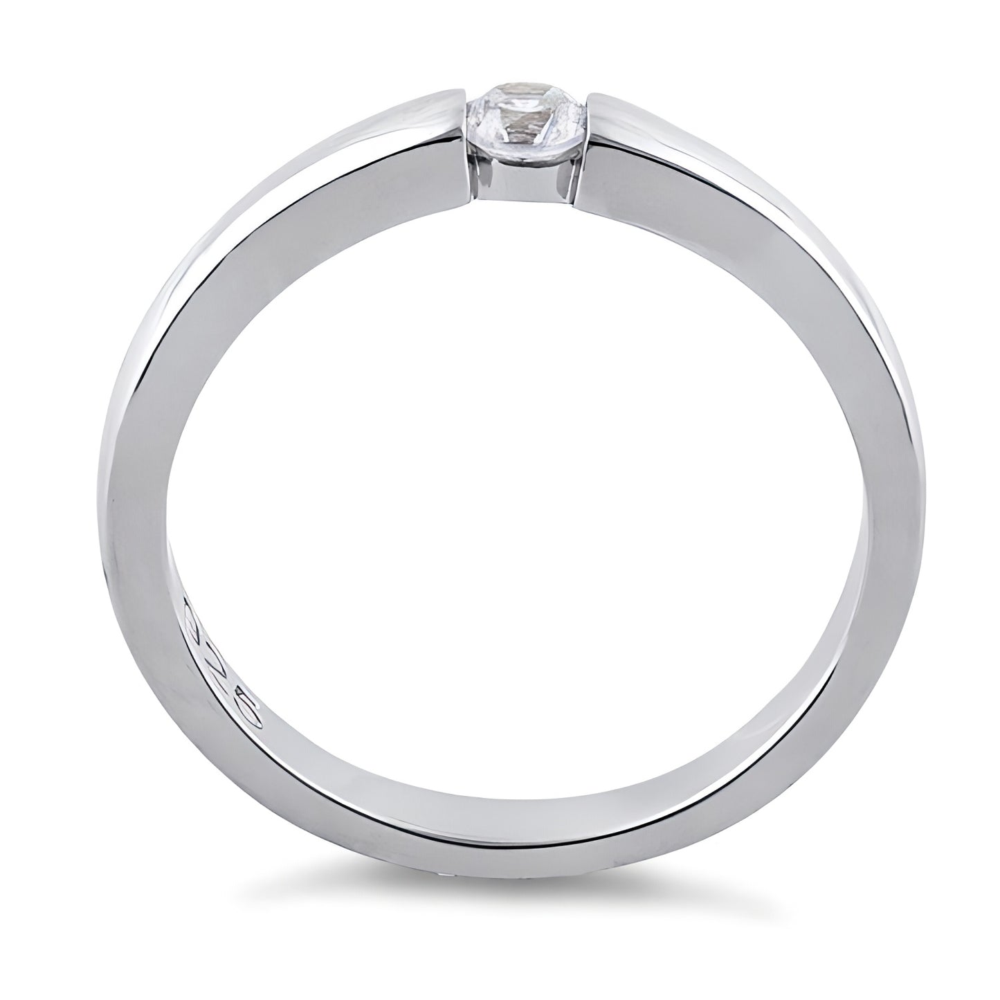 Sterling Silver Round Clear CZ Ring for Women, Round Cubic Zirconia, Promise Ring Gift view 3