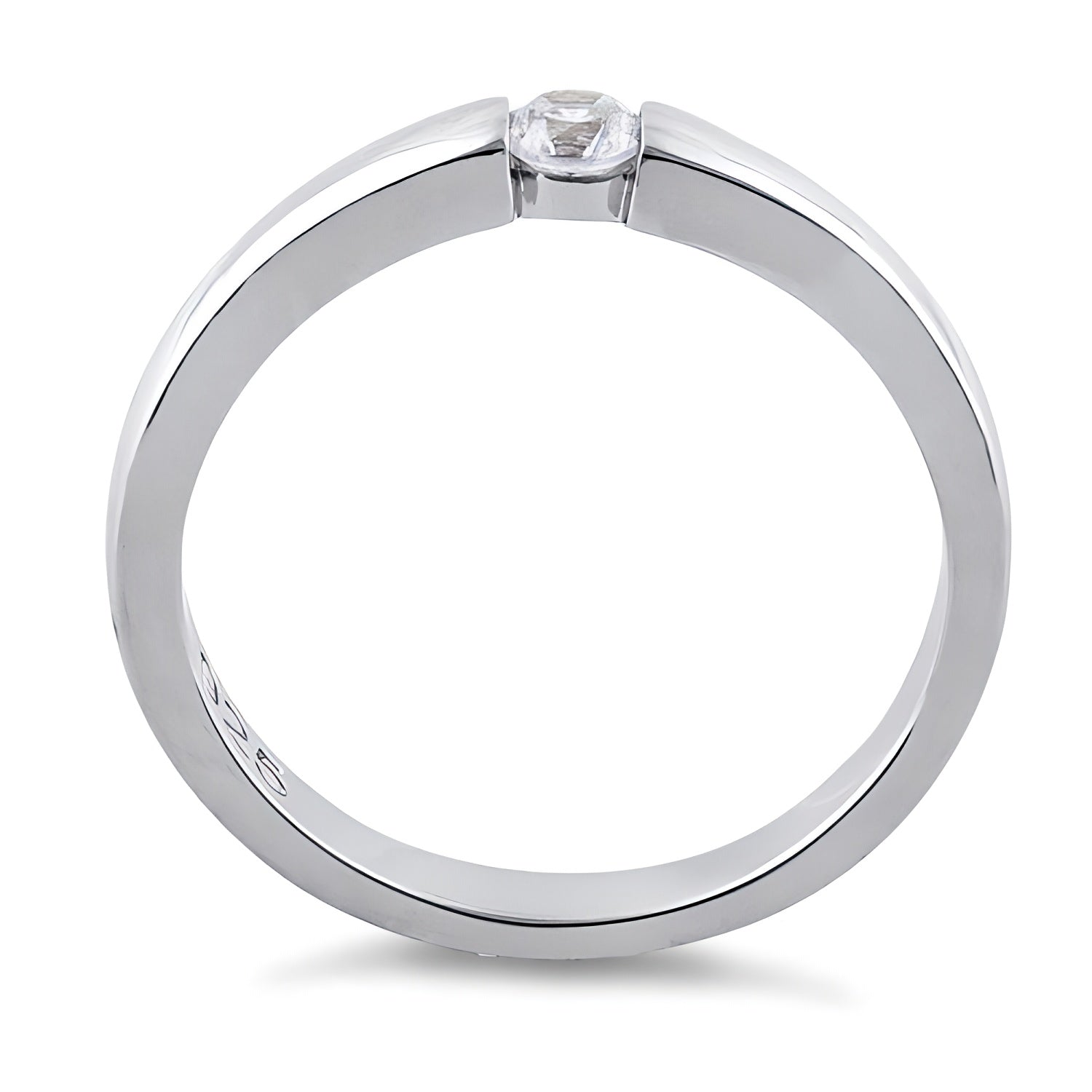 Sterling Silver Round Clear CZ Ring for Women, Round Cubic Zirconia, Promise Ring Gift view 3