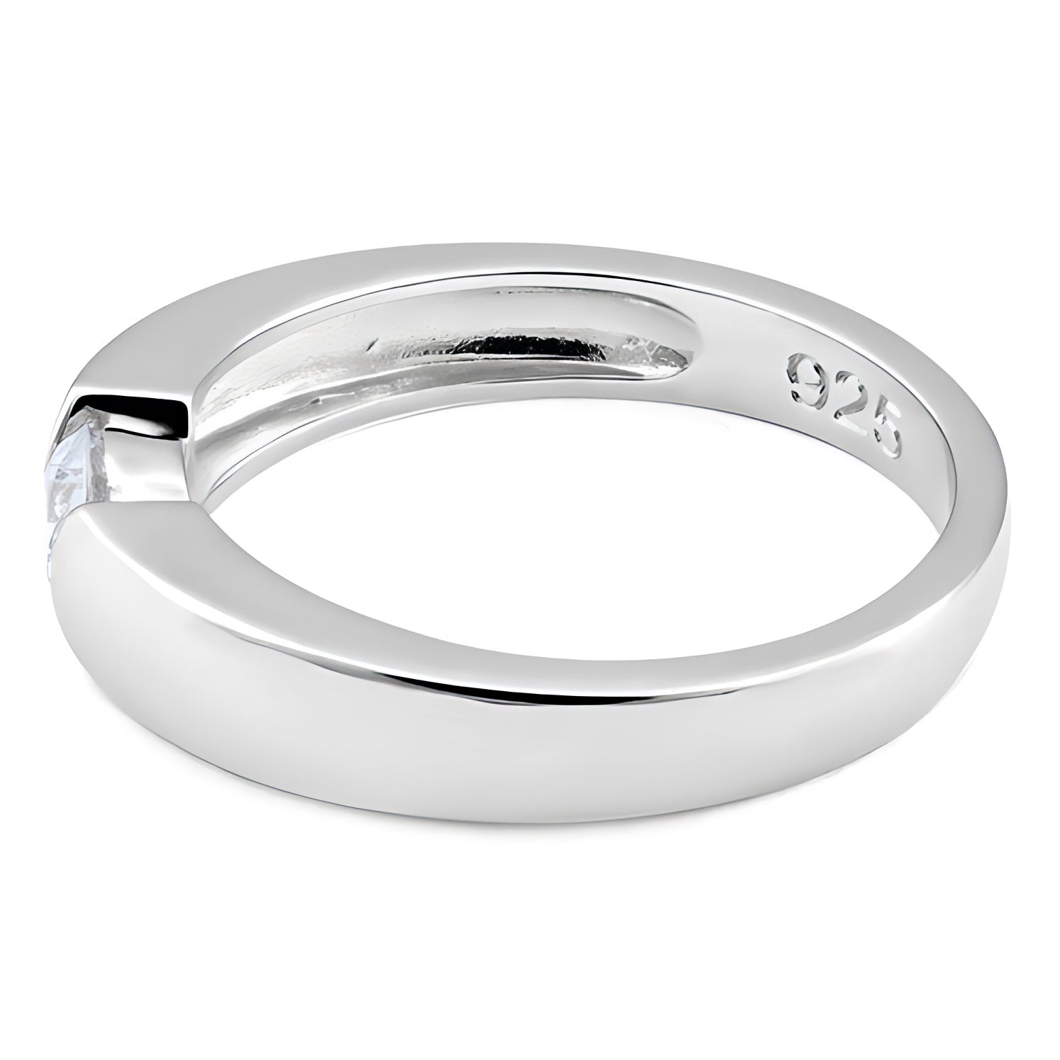 Sterling Silver Channel Bezel Clear CZ Ring for Women, Cubic Zirconia, Promise Ring Gift view 4