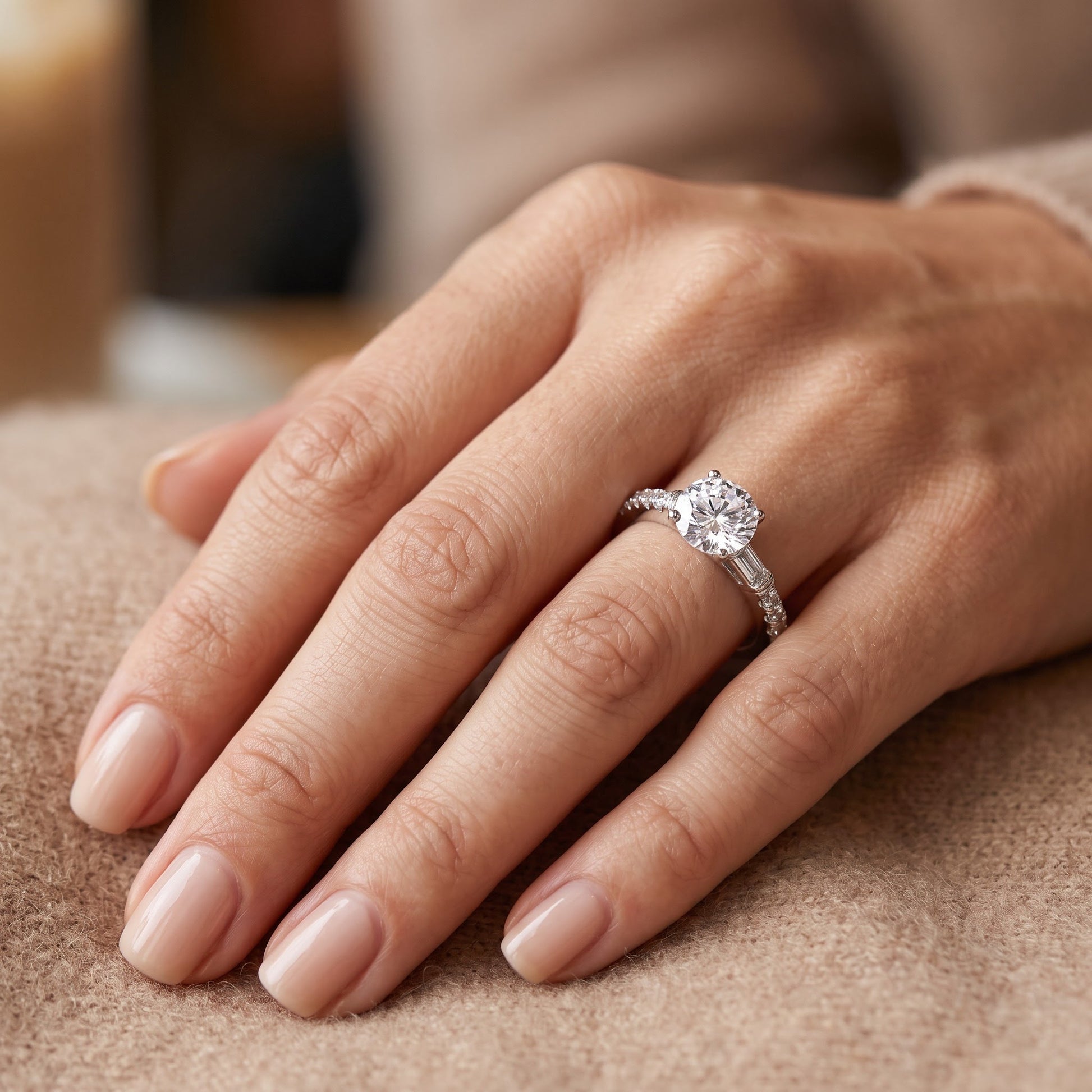 Sterling Silver Dazzling Solitaire Engagement CZ Ring for Women, Cubic Zirconia, Promise Ring Gift view 5