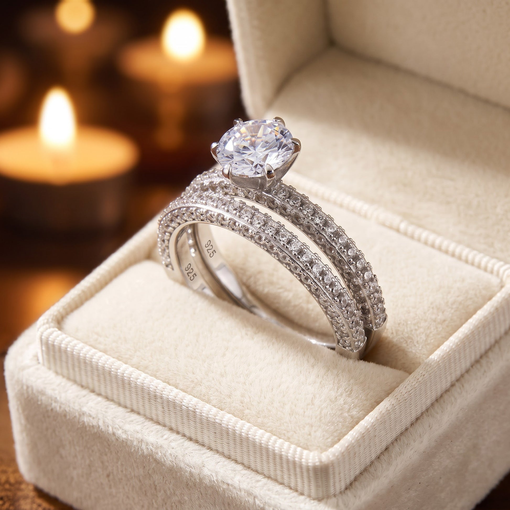 Sterling Silver Round 6.5mm CZ Solitaire Engagement Ring for Women, Round Cubic Zirconia, Promise Ring Gift view 3