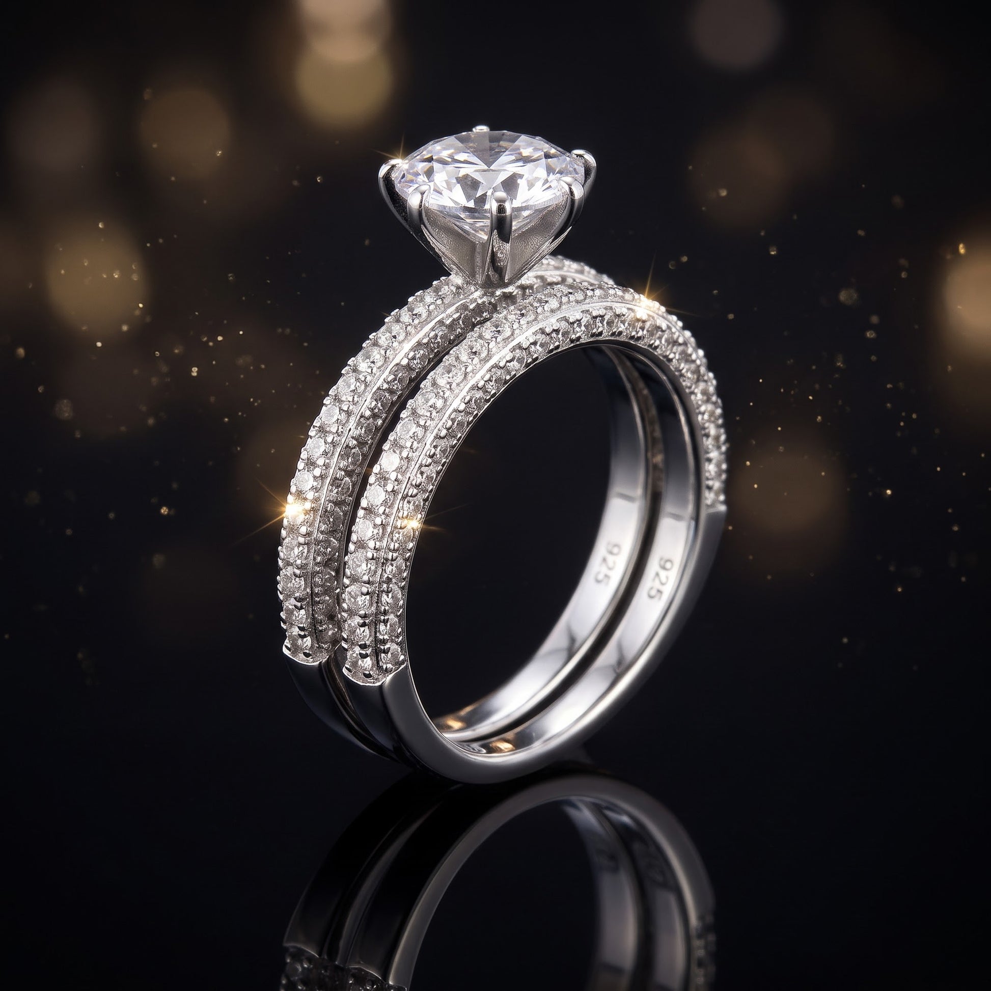 Sterling Silver Round 6.5mm CZ Solitaire Engagement Ring for Women, Round Cubic Zirconia, Promise Ring Gift view 4